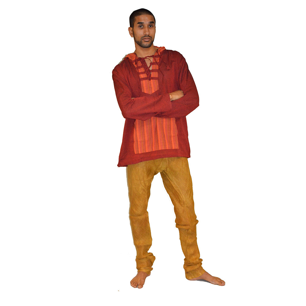 OS Cotton Hooded shirt - Vintage India NYC