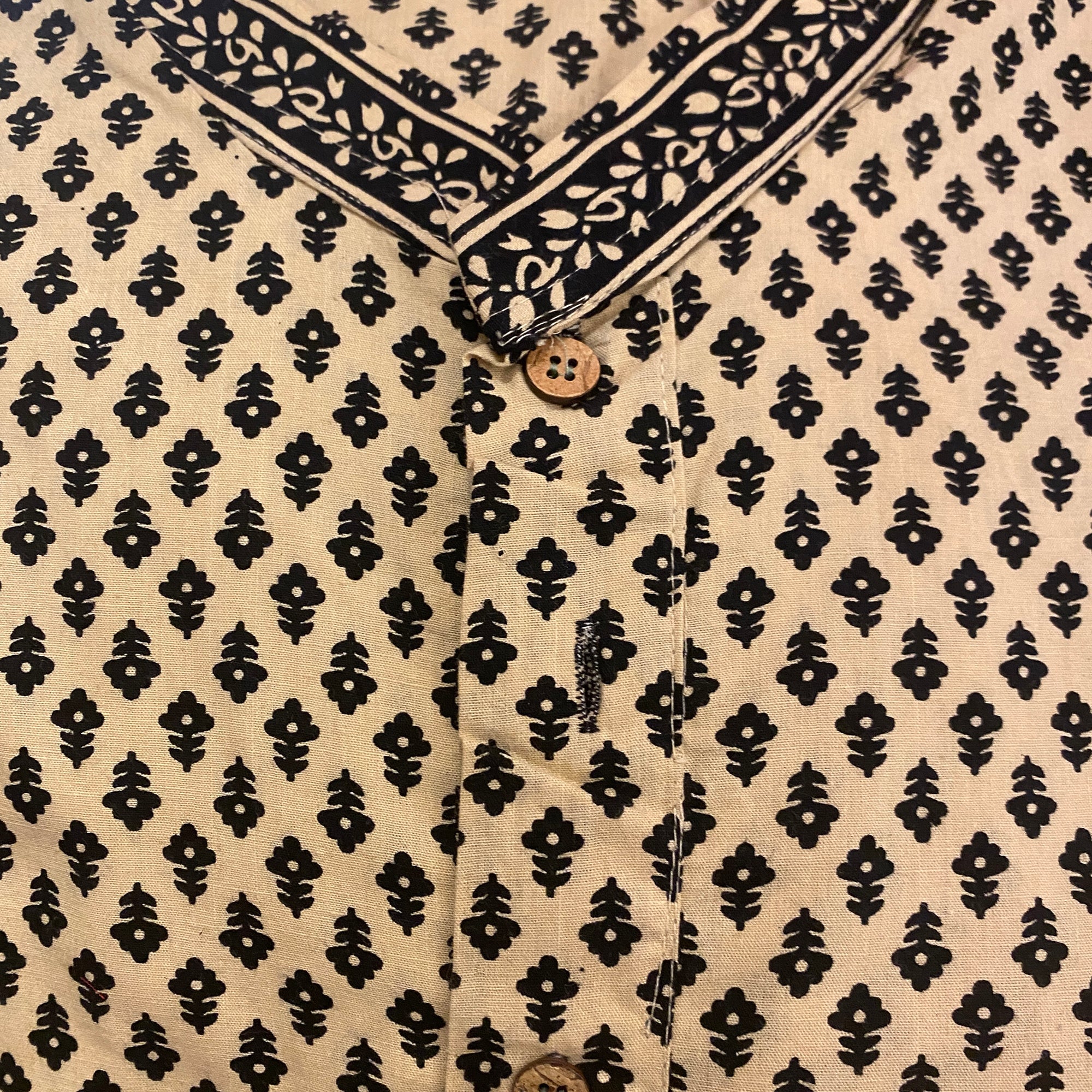 Cotton Blockprint Kurta - Vintage India NYC