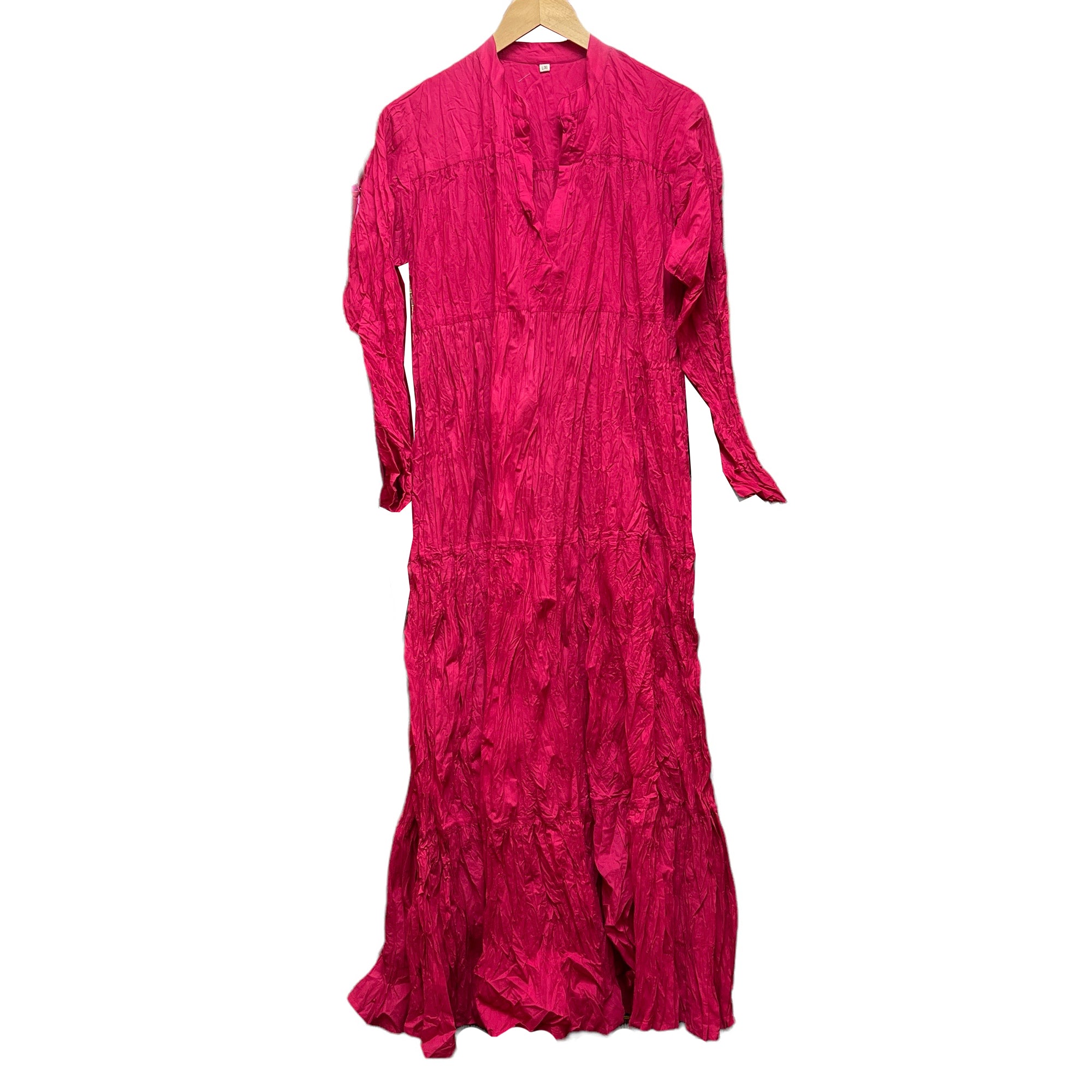 Crushed Cotton Maxi Dress-3 Colors - Vintage India NYC