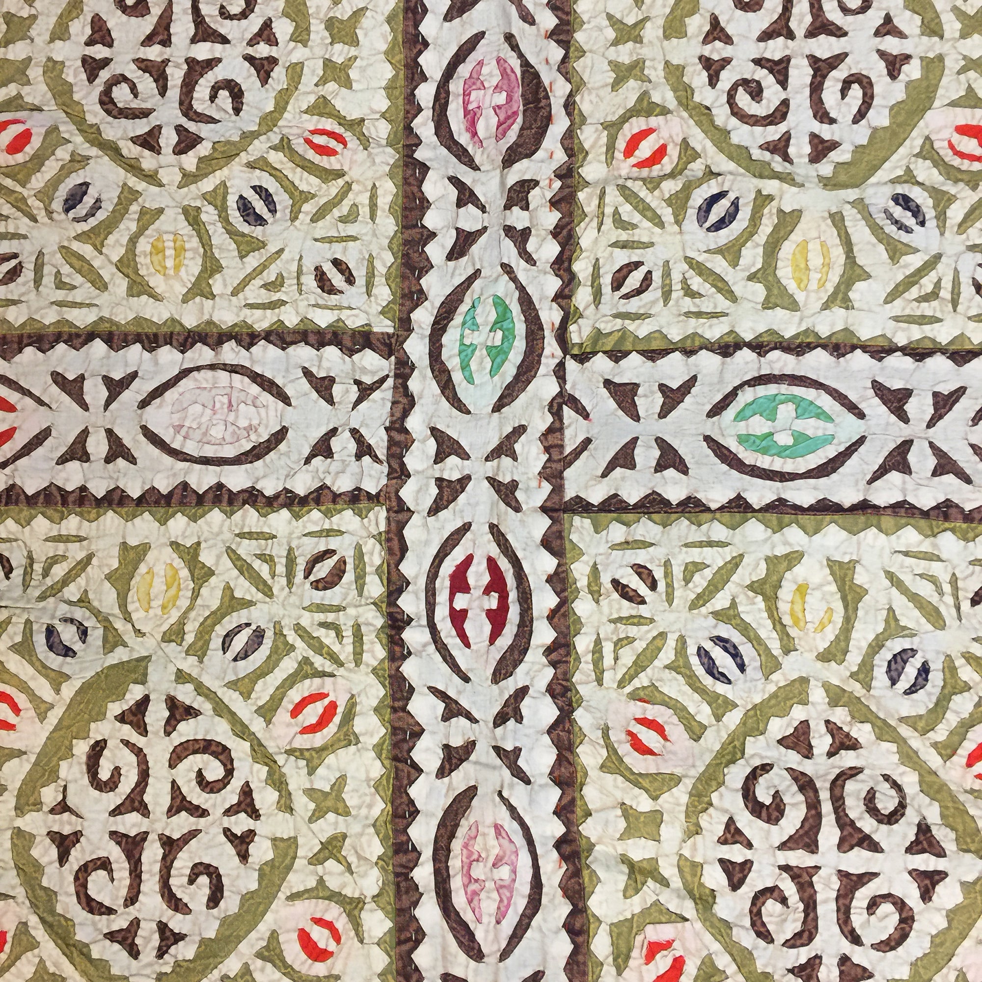 Hand made Cutout Bedcover - Vintage India NYC