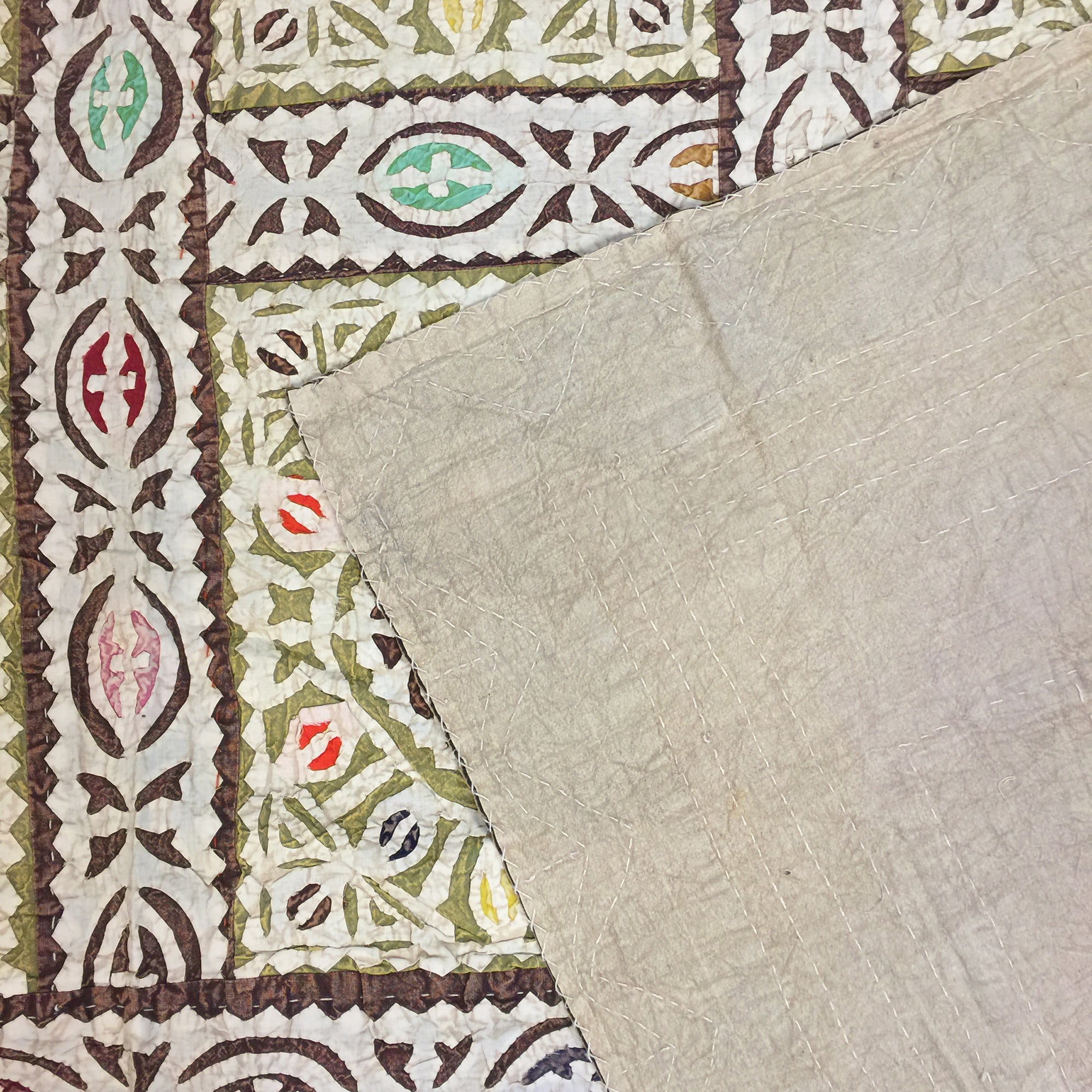 Hand made Cutout Bedcover - Vintage India NYC