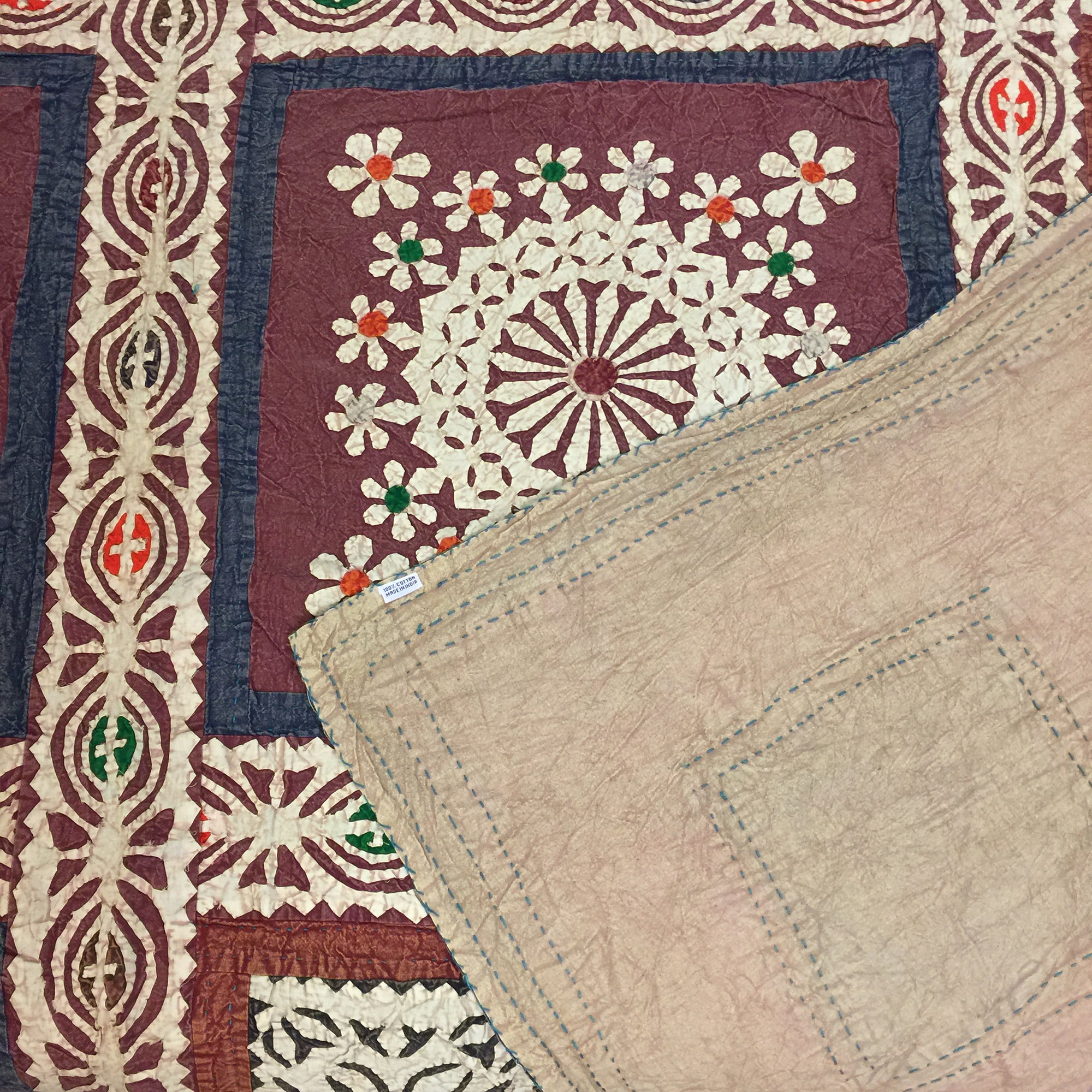 Hand made Cutout Bedcover 3 - Vintage India NYC