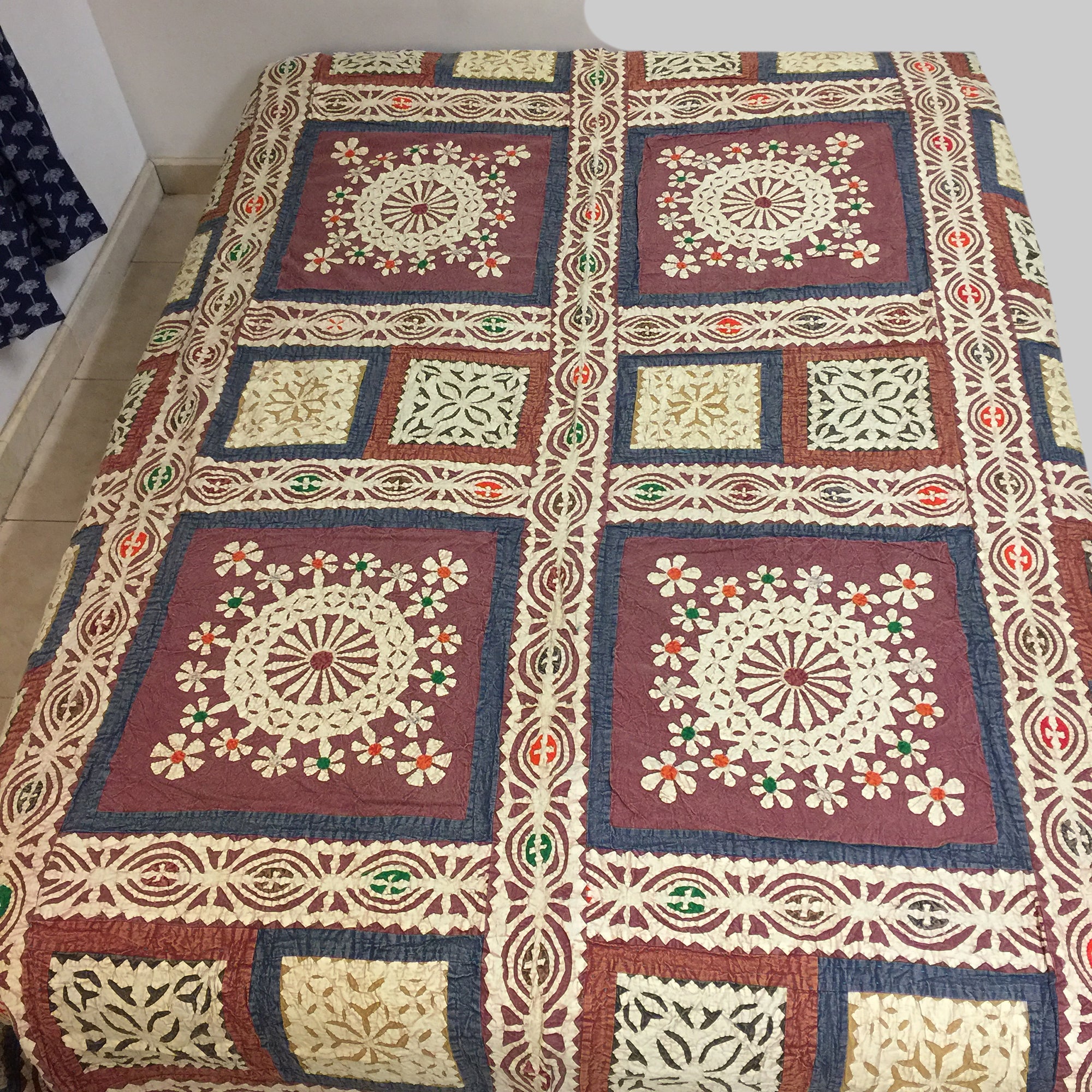 Hand made Cutout Bedcover 3 - Vintage India NYC