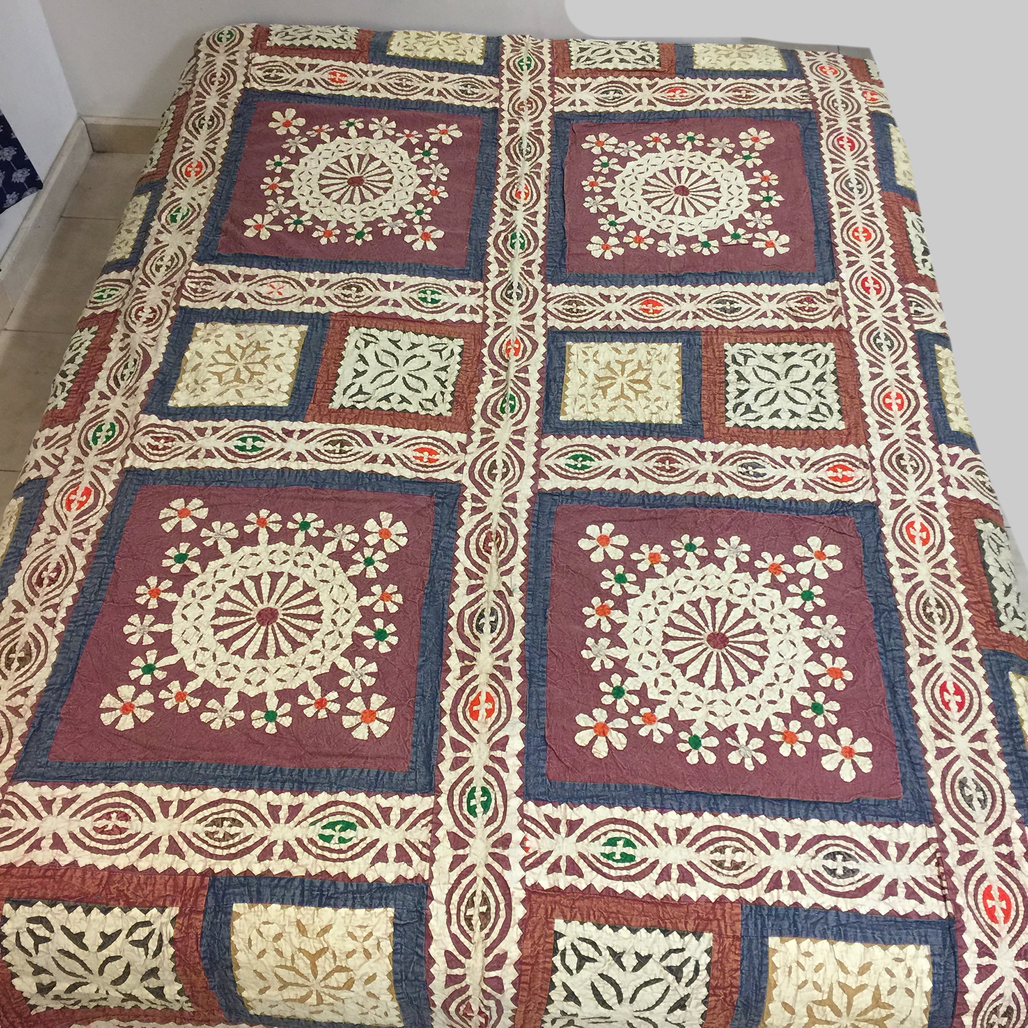 Hand made Cutout Bedcover 3 - Vintage India NYC