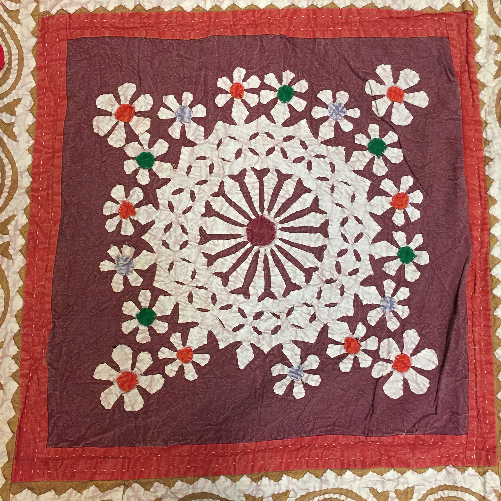 Hand made Cutout Bedcover 5 - Vintage India NYC