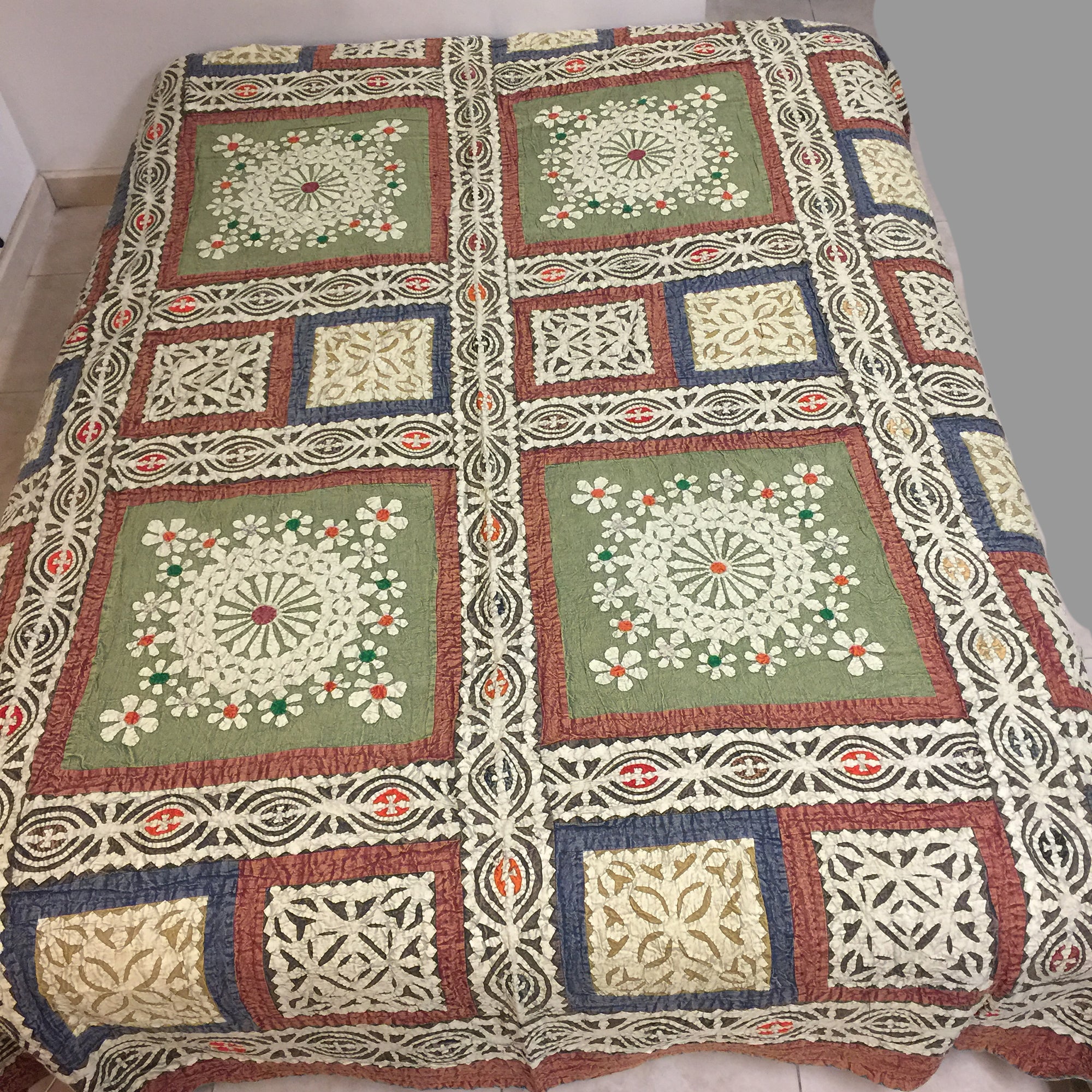Hand made Cutout Bedcover 6 - Vintage India NYC