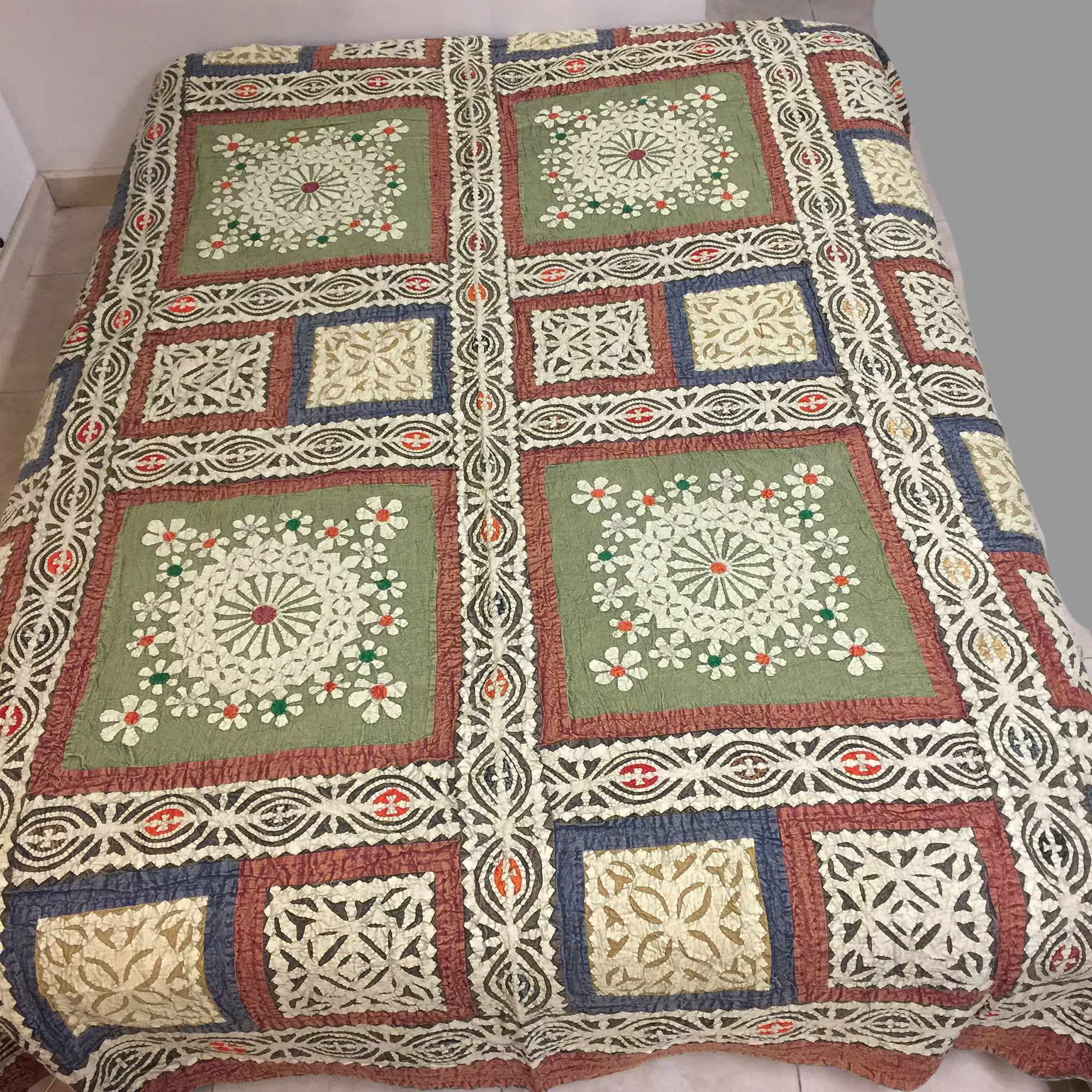 Hand made Cutout Bedcover 6 - Vintage India NYC
