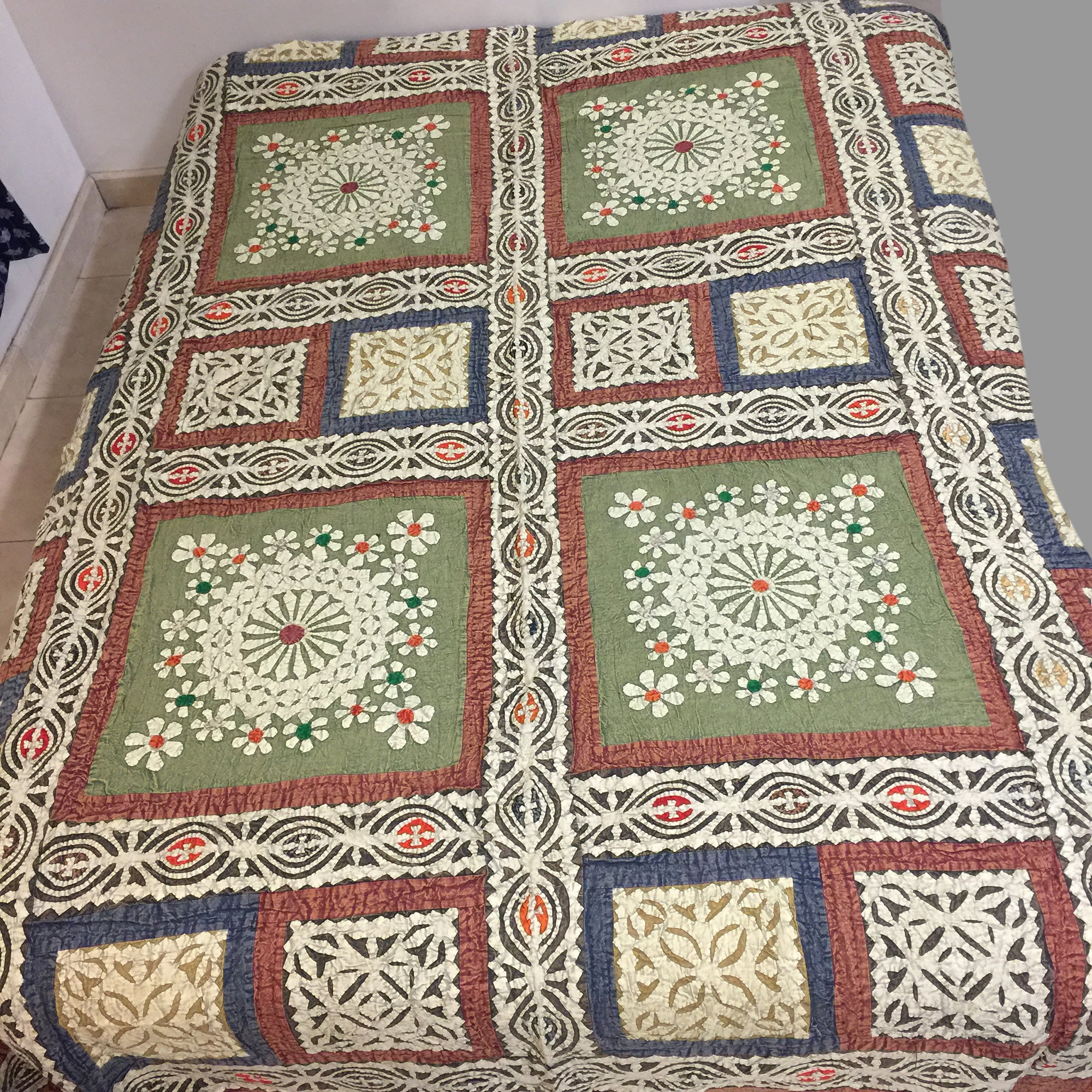 Hand made Cutout Bedcover 6 - Vintage India NYC