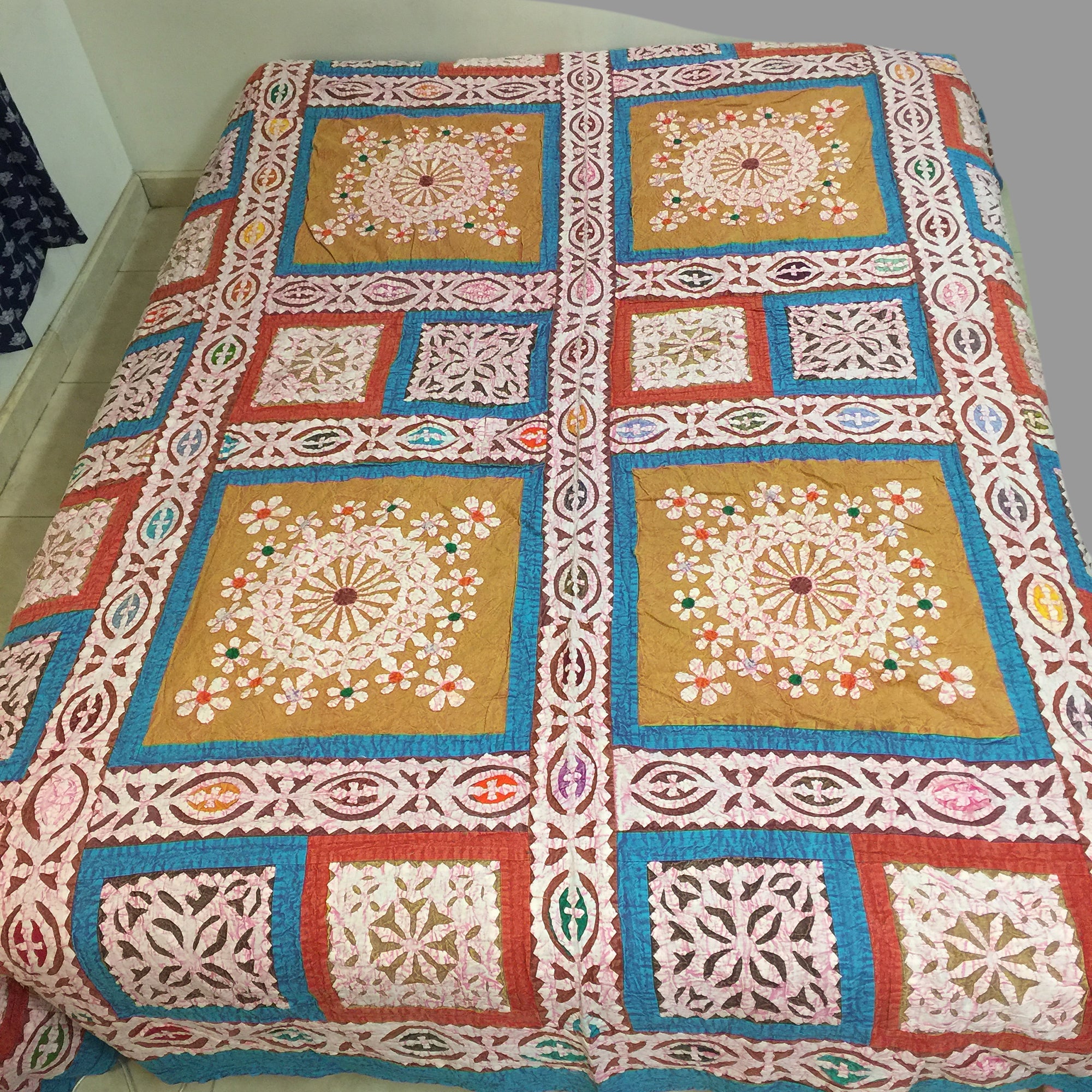 Hand made Cutout Bedcover 7 - Vintage India NYC