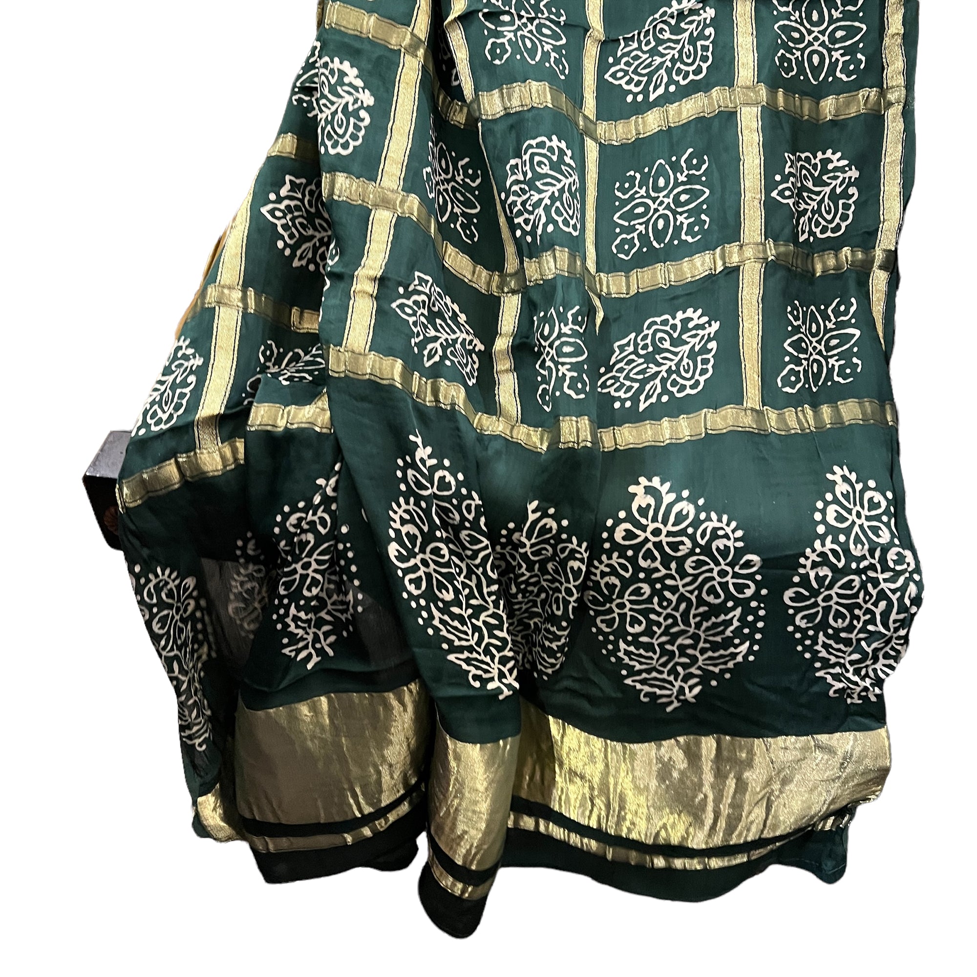 Ajrakh Mashru Silk Dupatta-6 Styles - Vintage India NYC