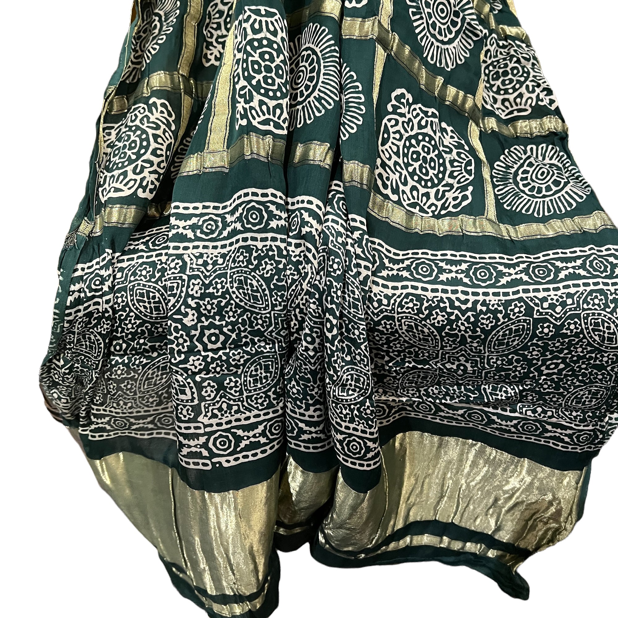 Ajrakh Mashru Silk Dupatta-6 Styles - Vintage India NYC