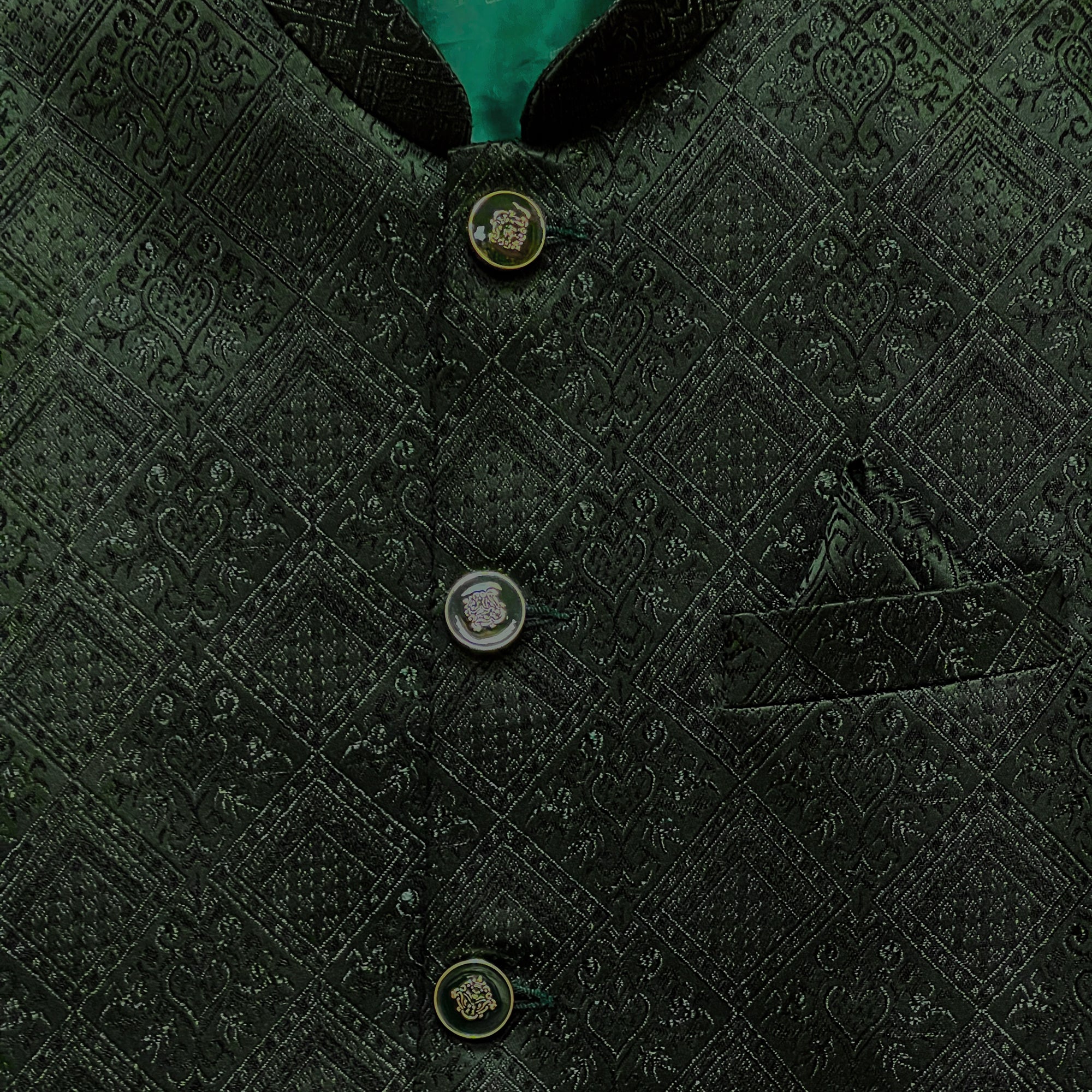 Jacquard Diamond Hearts Sherwani-2 Colors - Vintage India NYC