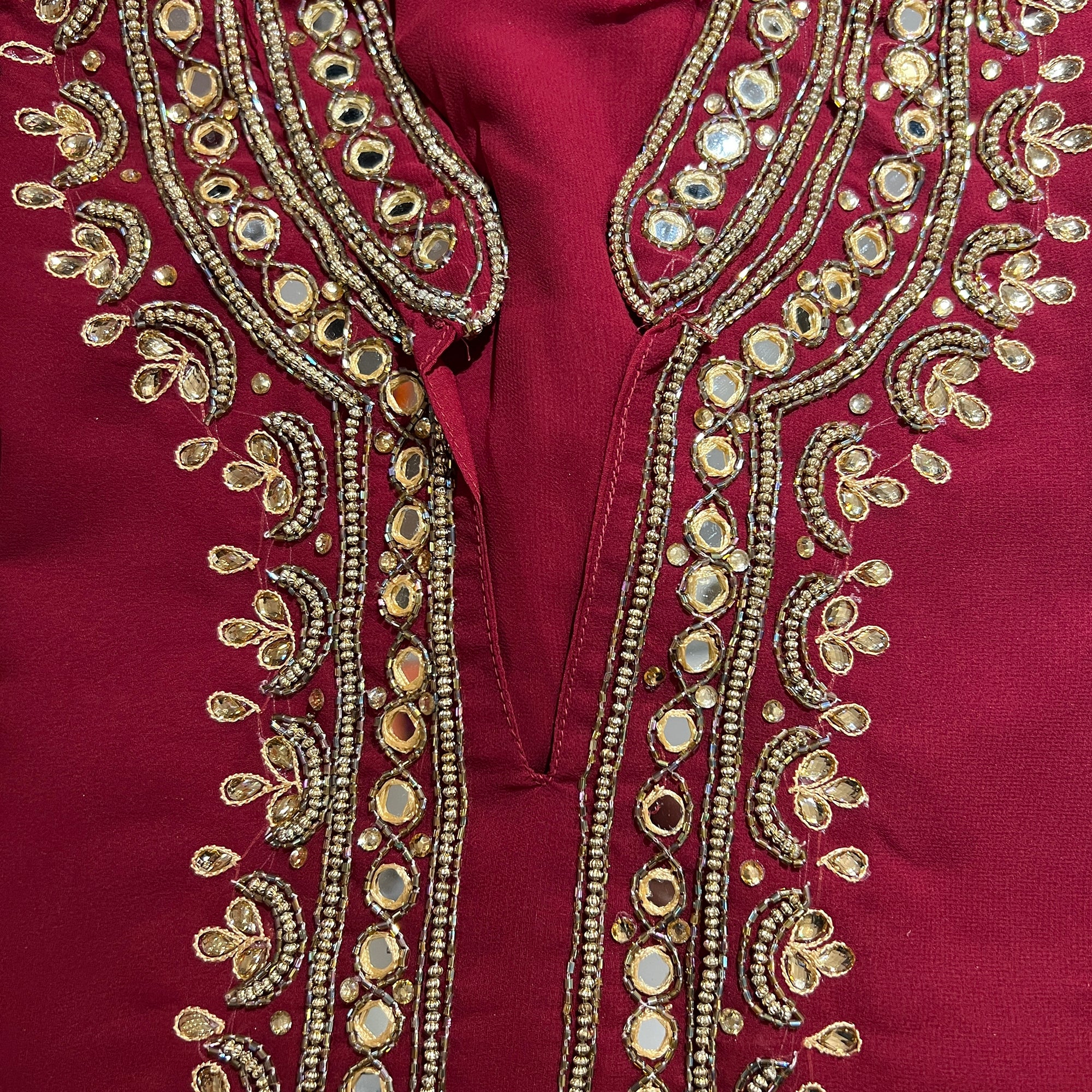 DT Georgette Kurti Size 38 - Vintage India NYC
