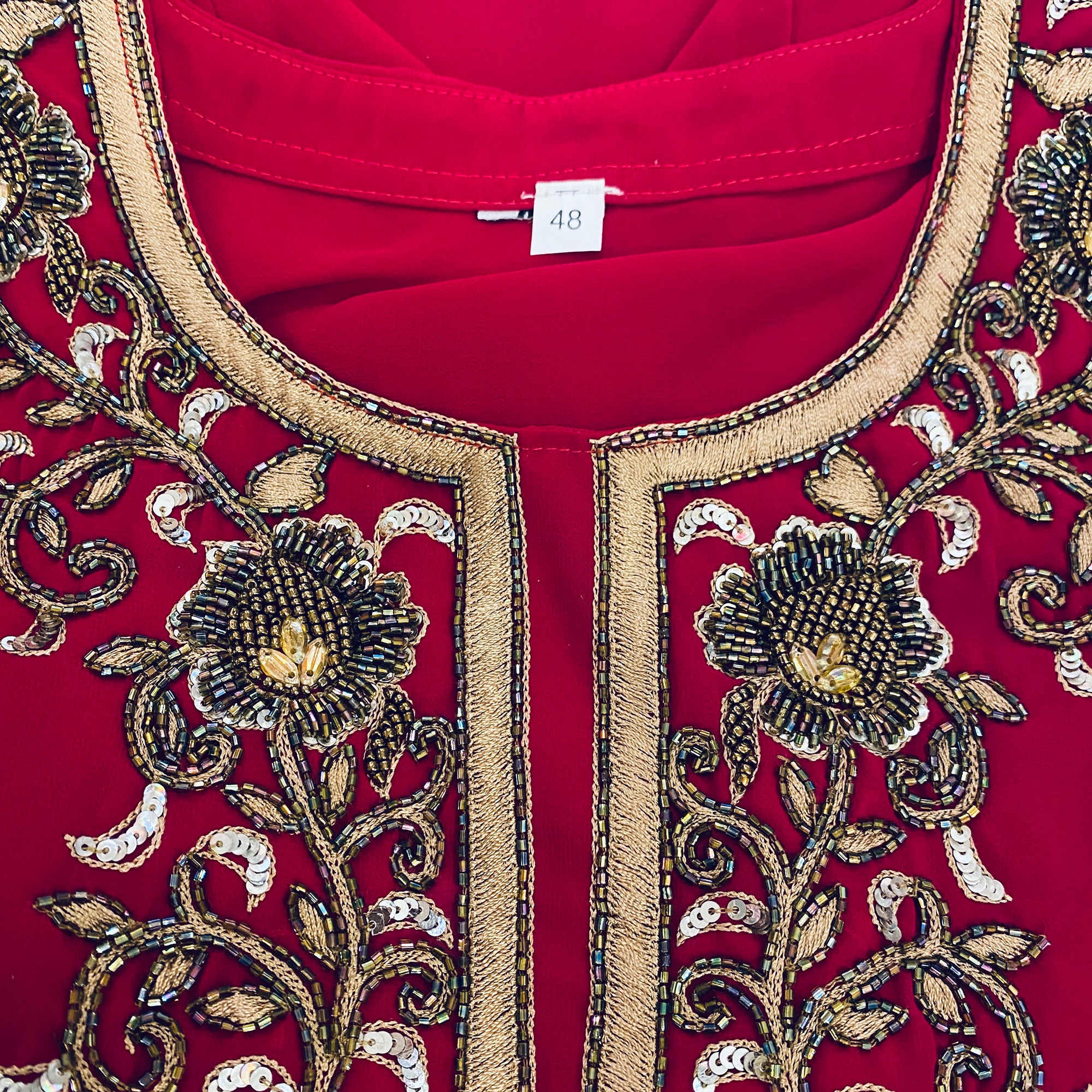 DT Georgette Kurti Size 48 - Vintage India NYC