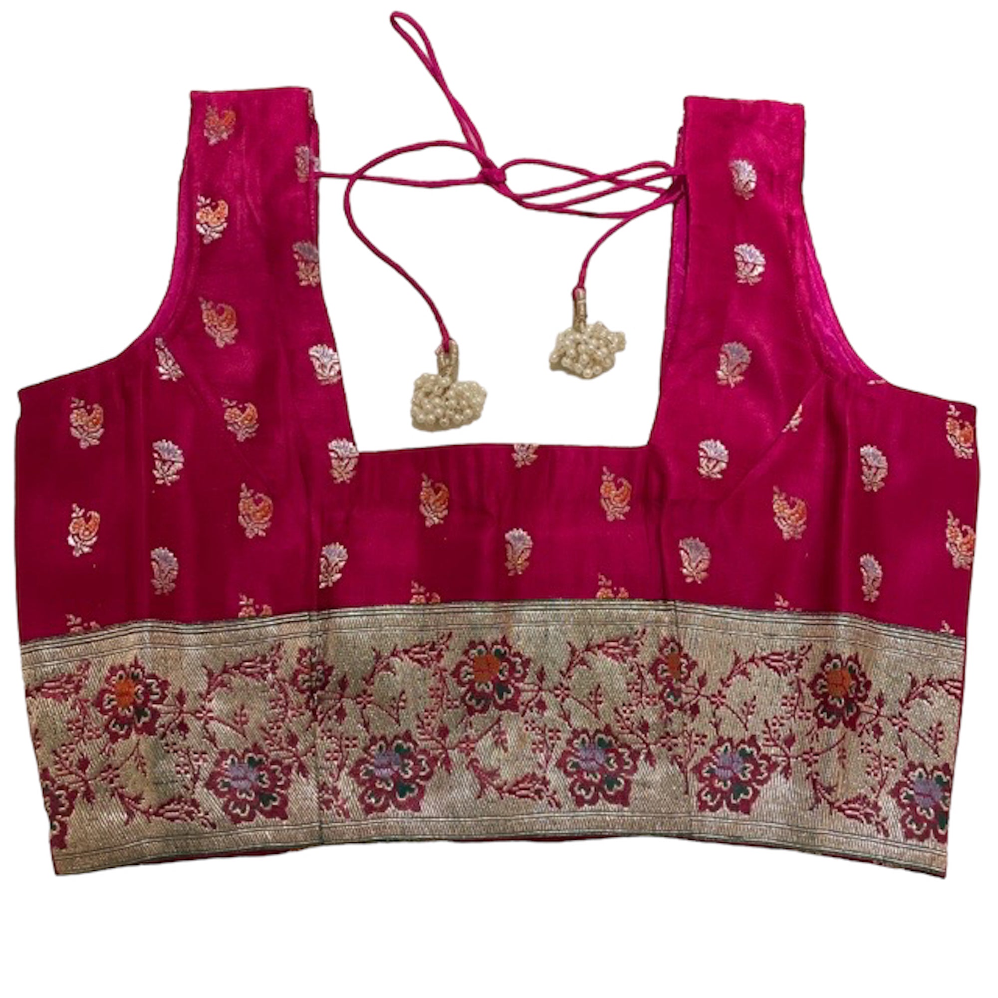 Brocade Saree Blouses-Size 36 - Vintage India NYC