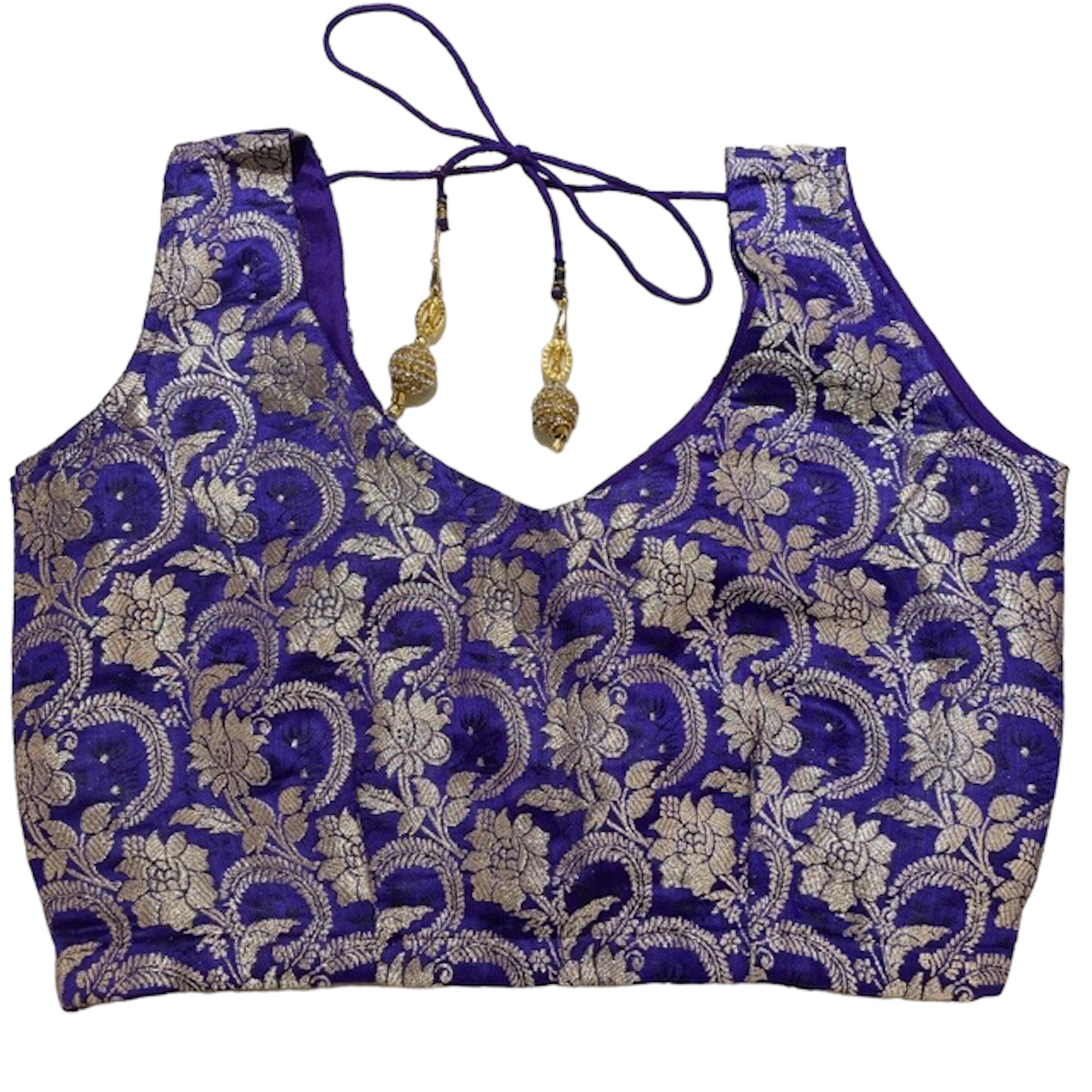Brocade Saree Blouses-Size 36 - Vintage India NYC