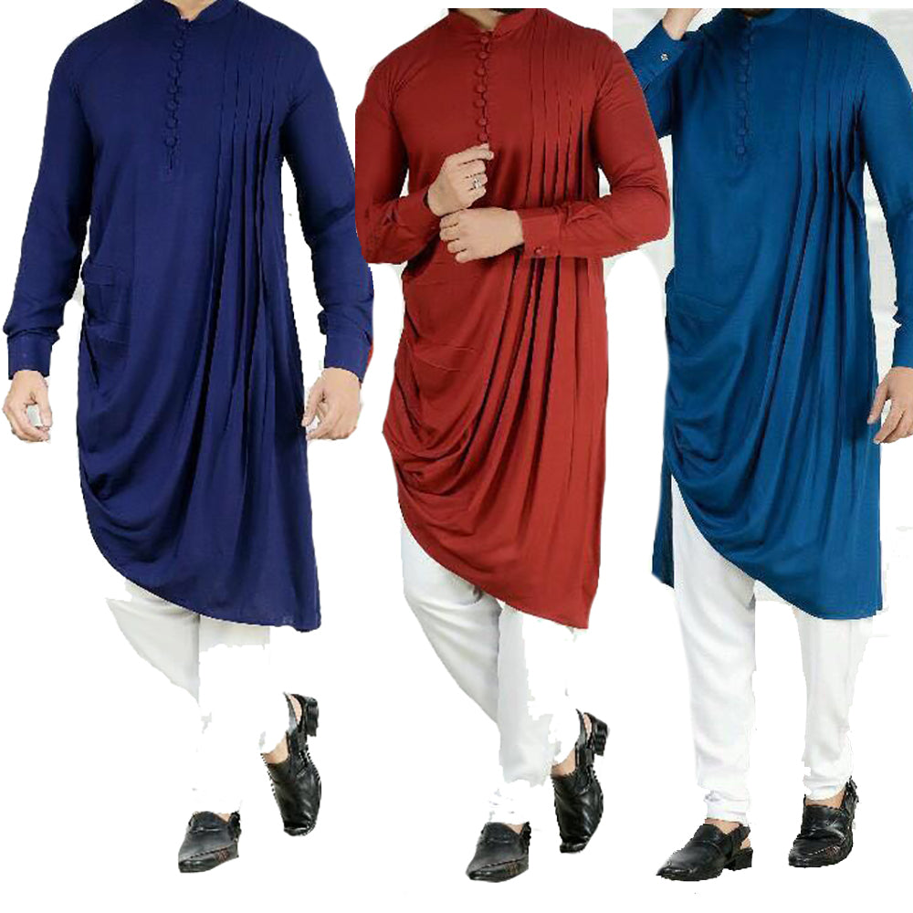 YD Asymmetric Kurta-3 Colors - Vintage India NYC