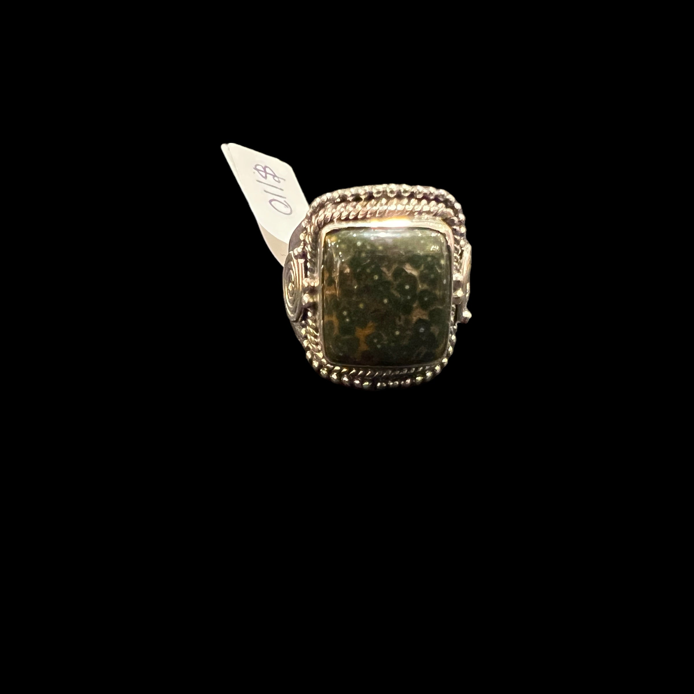 CT Medium Silver Stone Rings 3 - Vintage India NYC