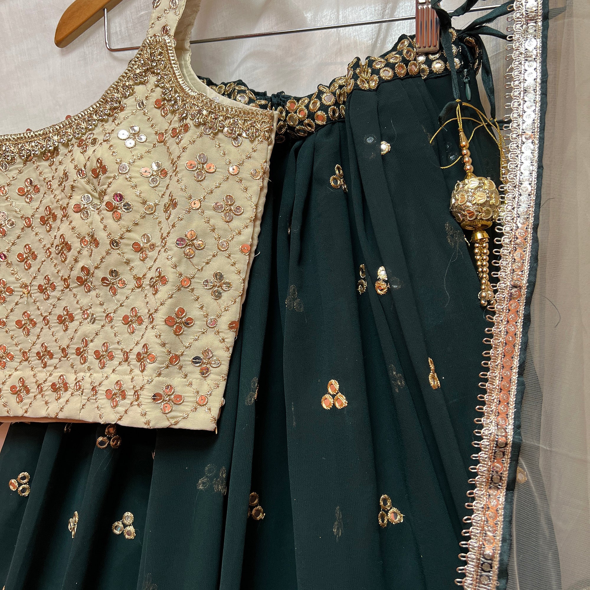 DT Georgette Lehenga Set-4 Colors - Vintage India NYC