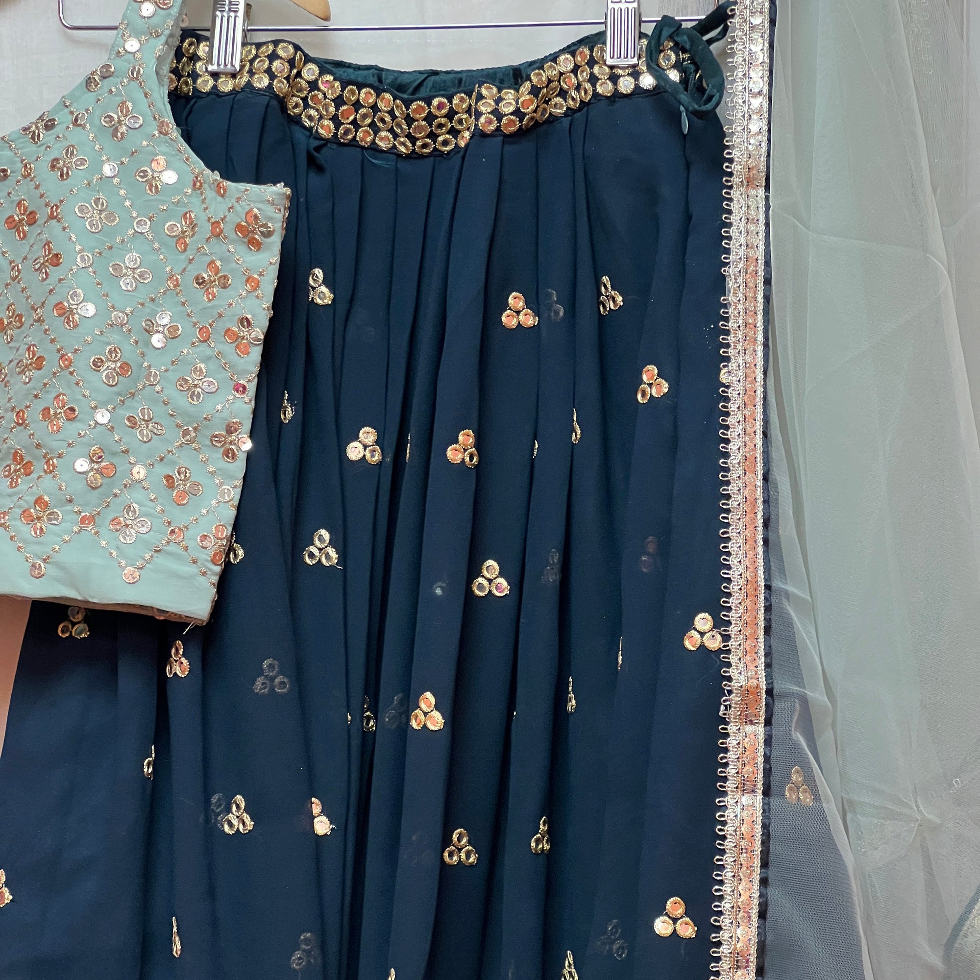 DT Georgette Lehenga Set-4 Colors - Vintage India NYC