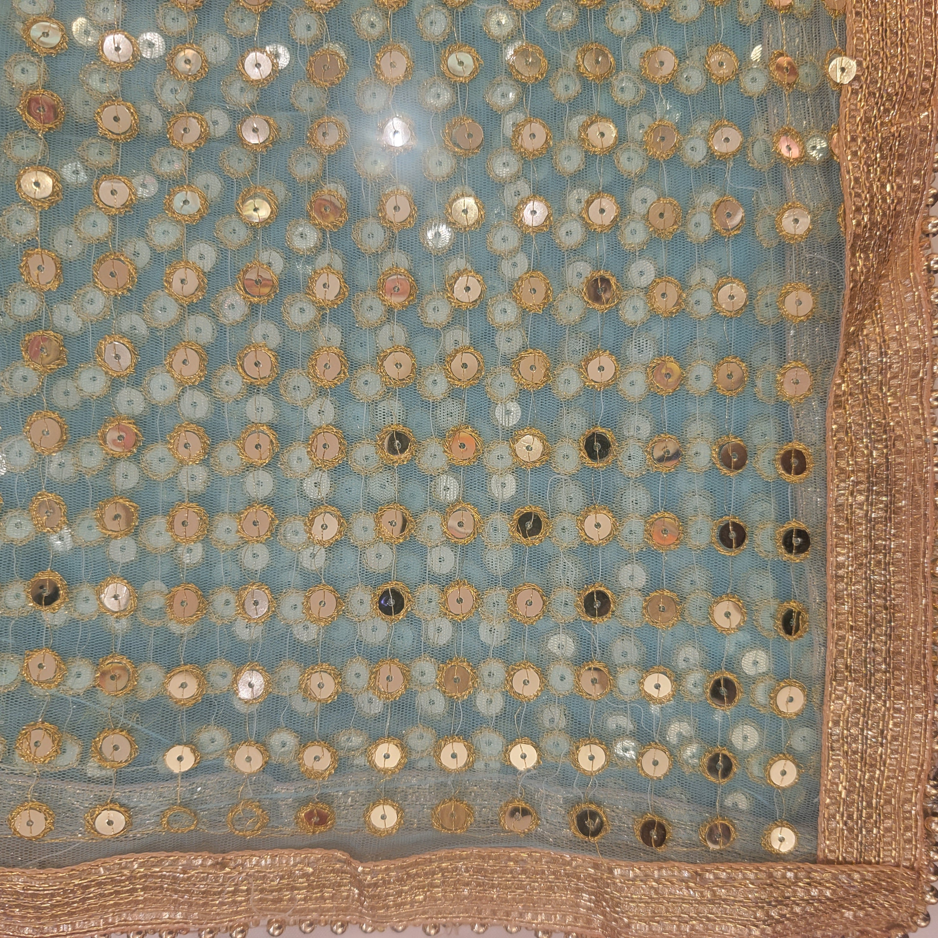 DT Gold Sequin Dupatta - Vintage India NYC