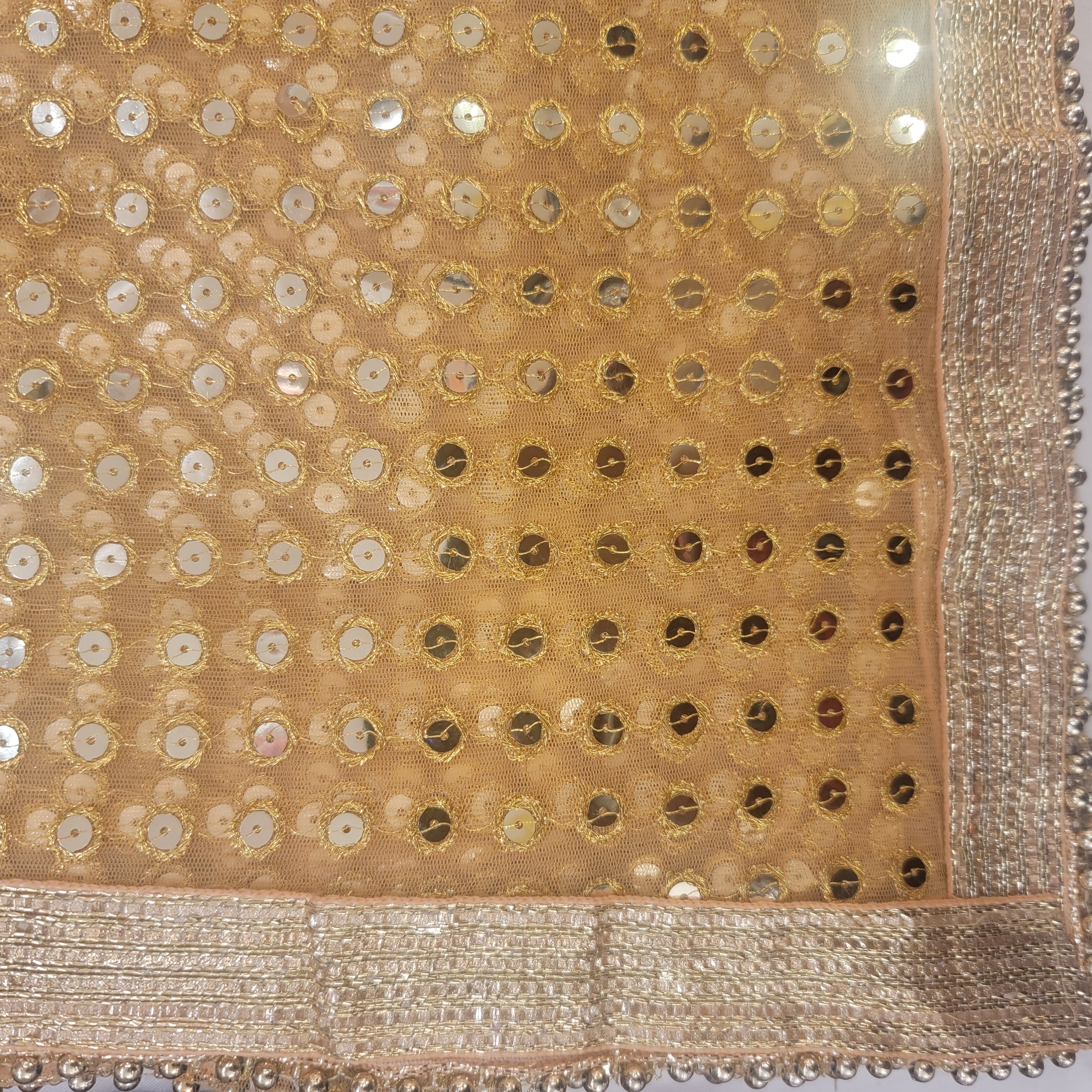 DT Gold Sequin Dupatta - Vintage India NYC