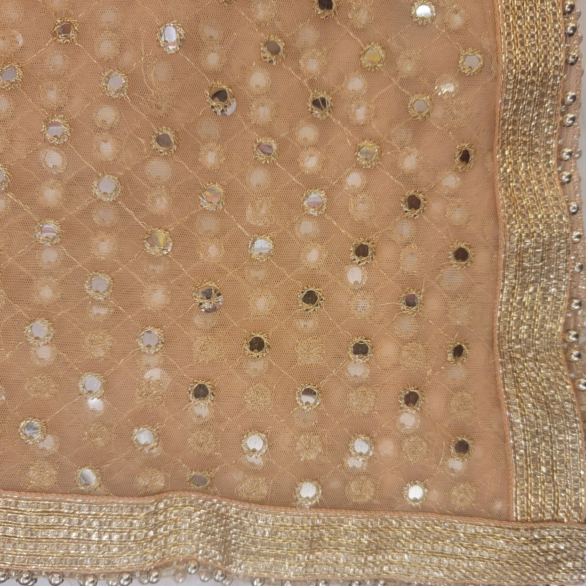 DT Gold Sequin Dupatta - Vintage India NYC