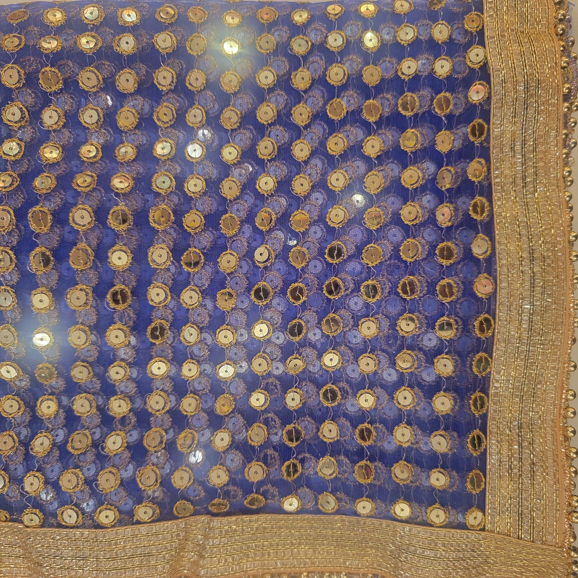DT Gold Sequin Dupatta - Vintage India NYC