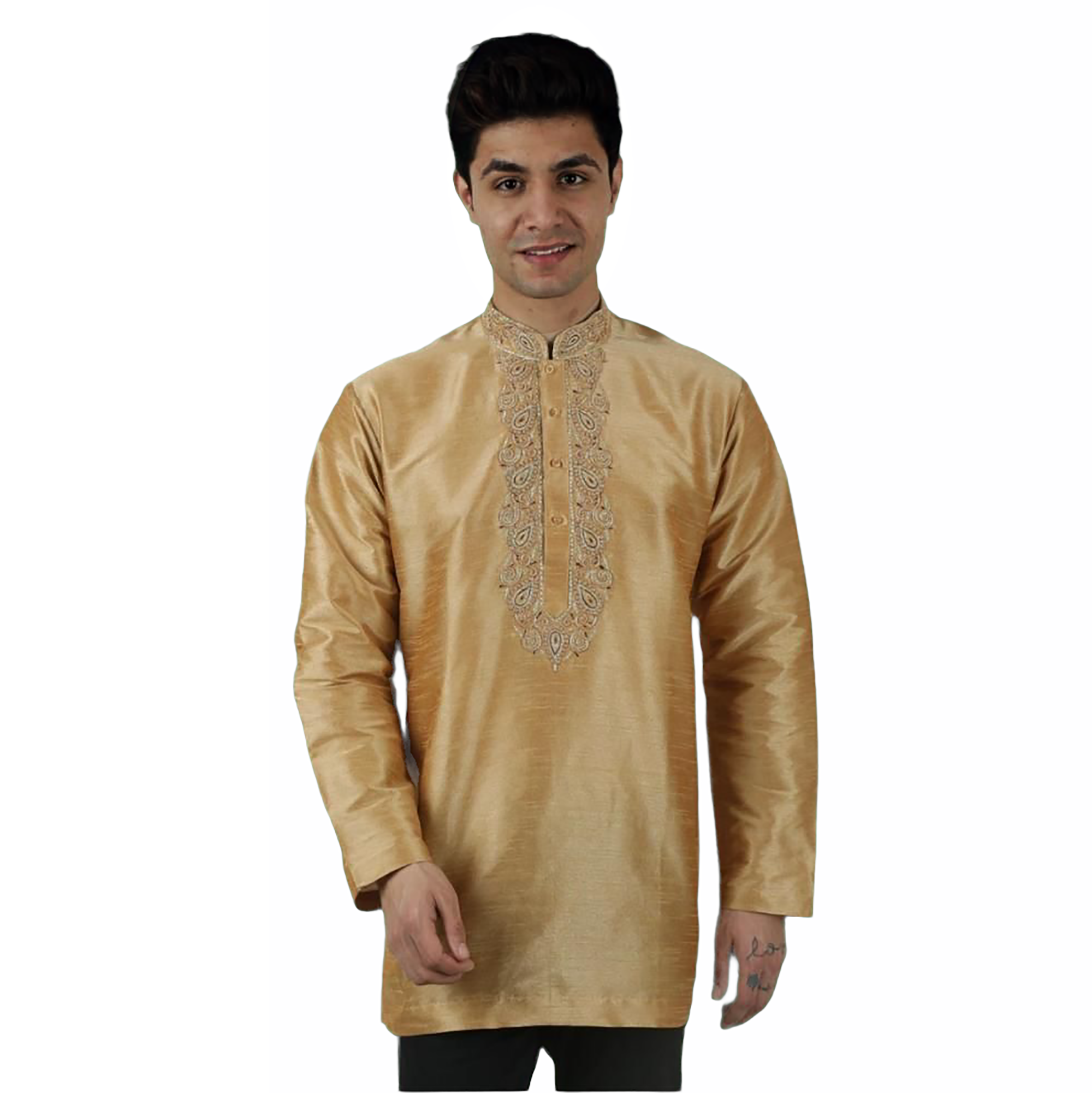 DT Gold Short Kurta - Vintage India NYC