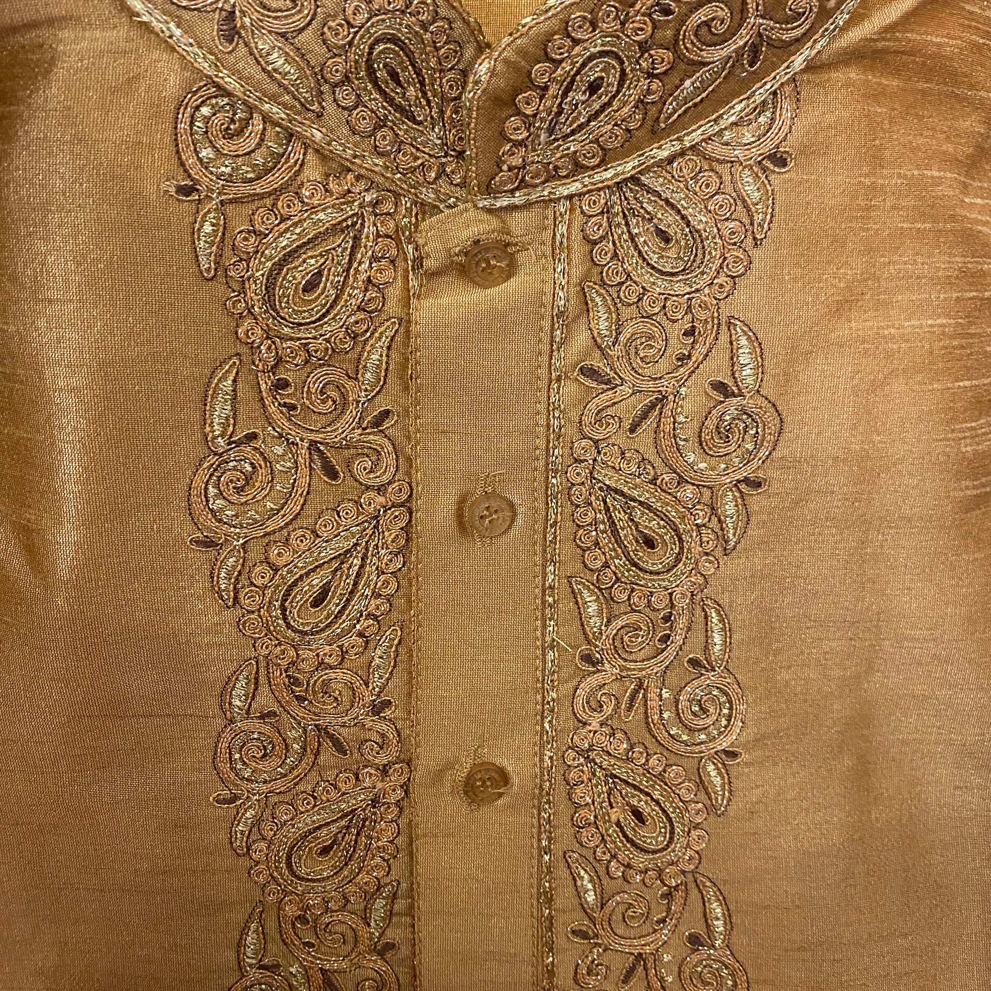 DT Gold Short Kurta - Vintage India NYC