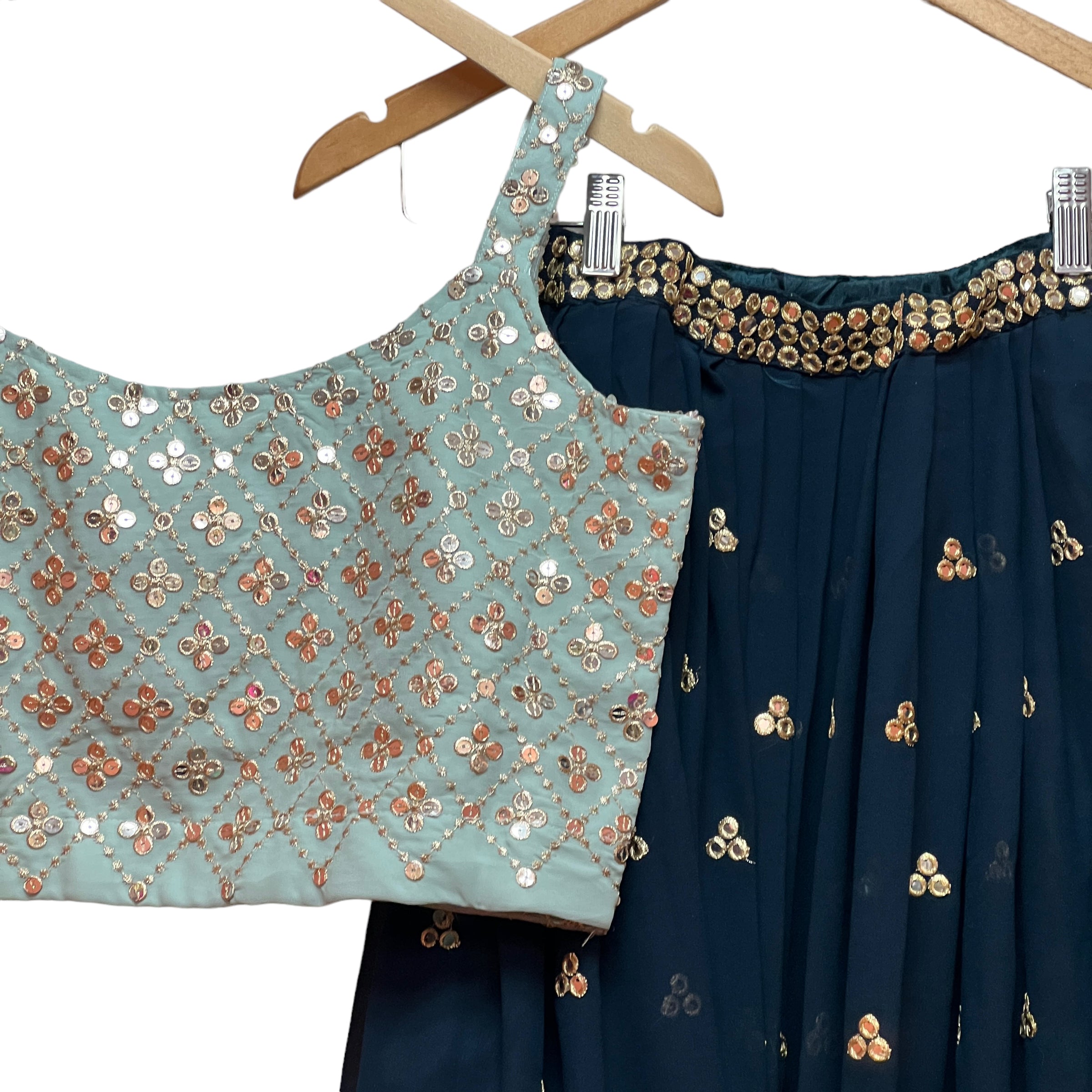 DT Georgette Lehenga Set-4 Colors - Vintage India NYC