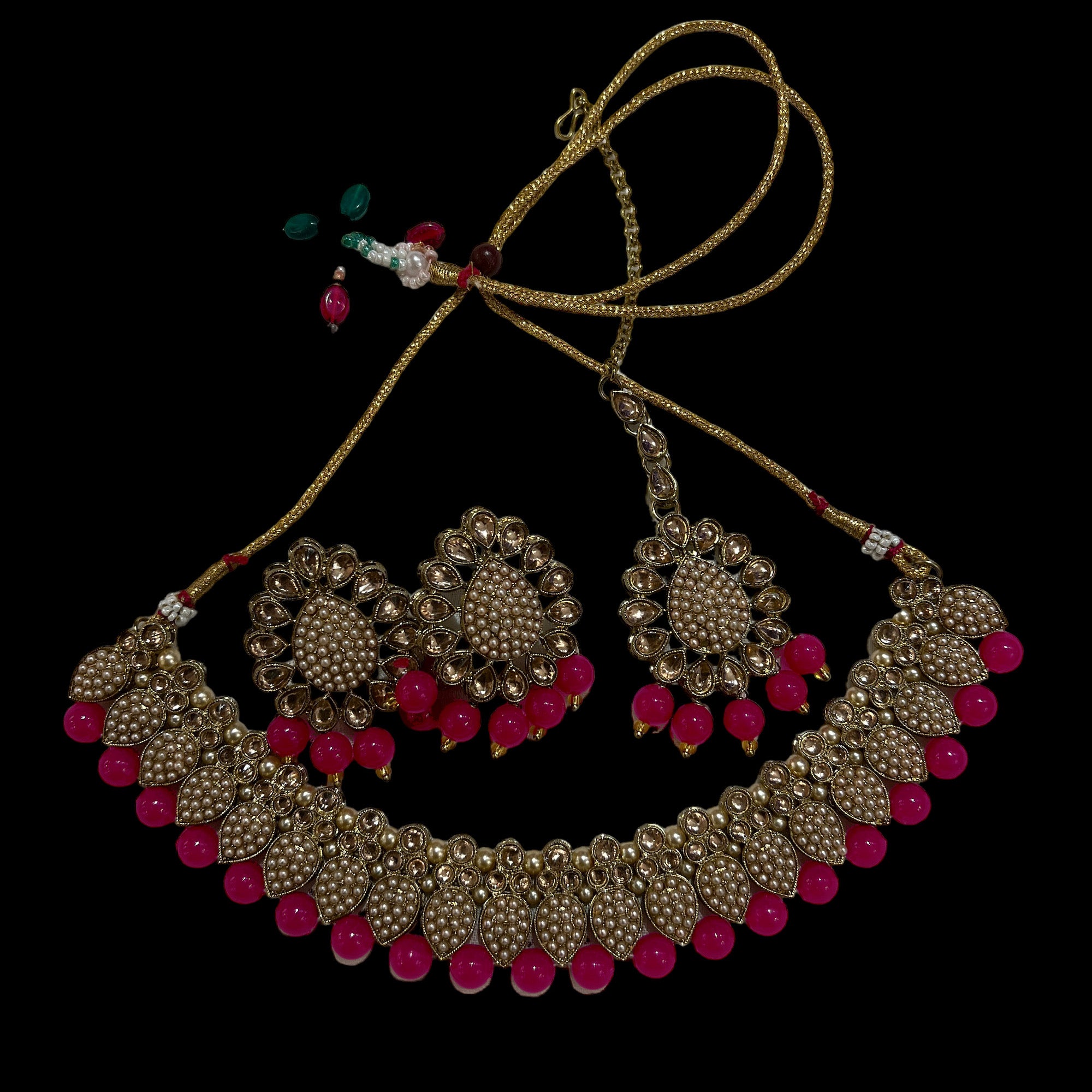 DT Pearl Drop Necklace Sets-9 Colors - Vintage India NYC