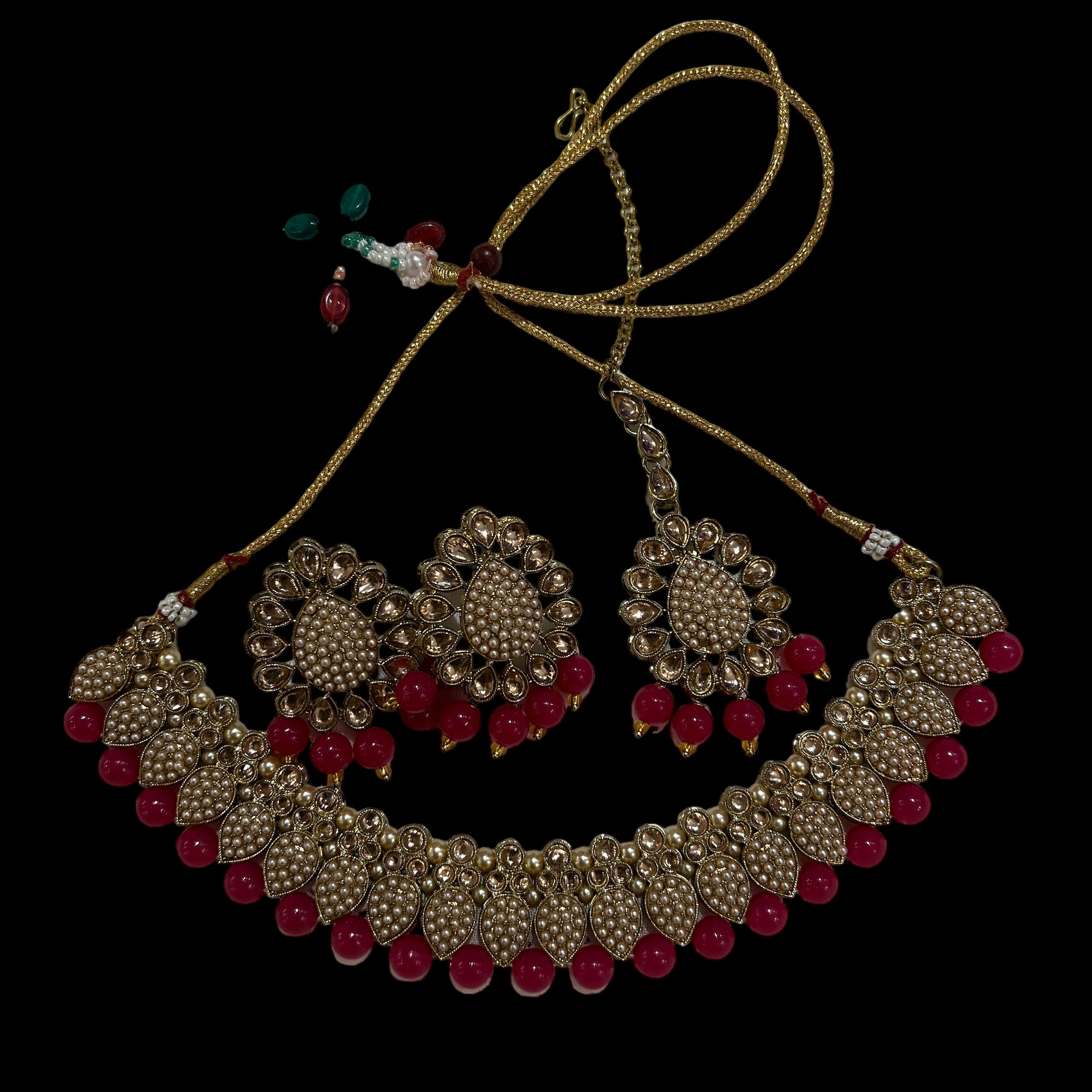 DT Pearl Drop Necklace Sets-9 Colors - Vintage India NYC