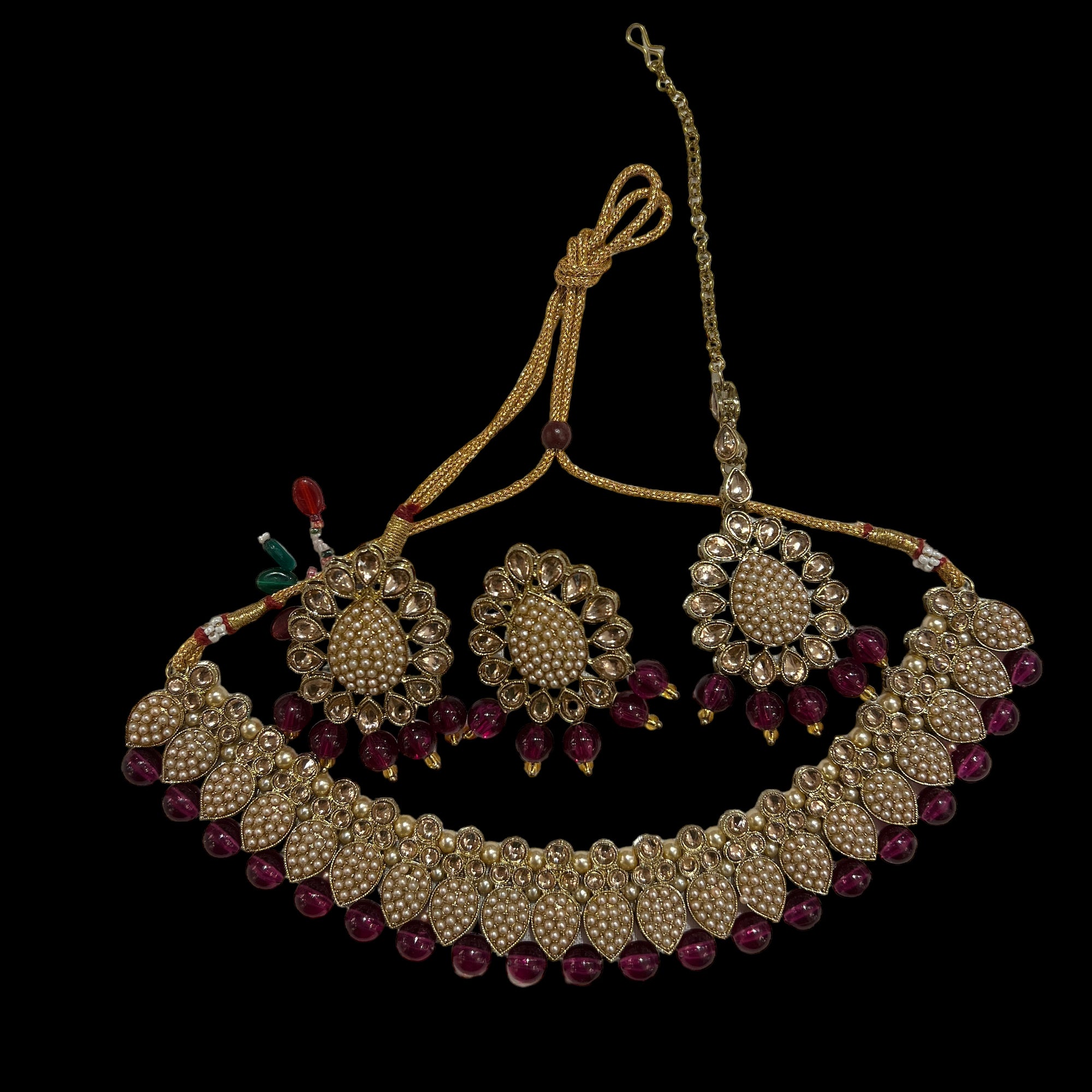 DT Pearl Drop Necklace Sets-9 Colors - Vintage India NYC