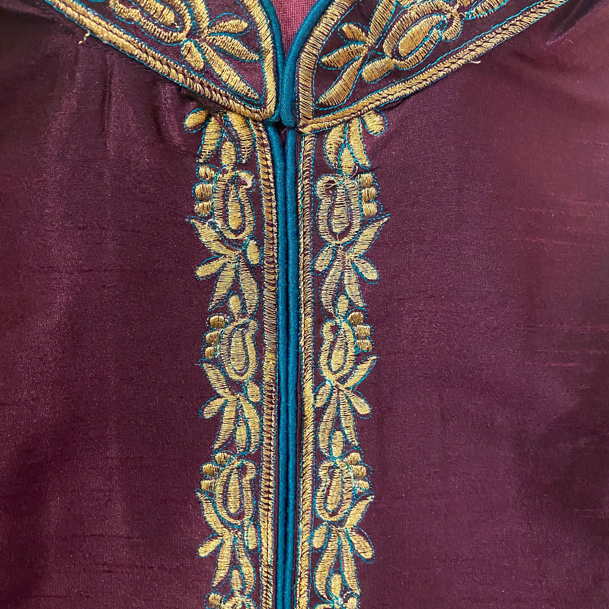DT Wine Short Kurta - Vintage India NYC