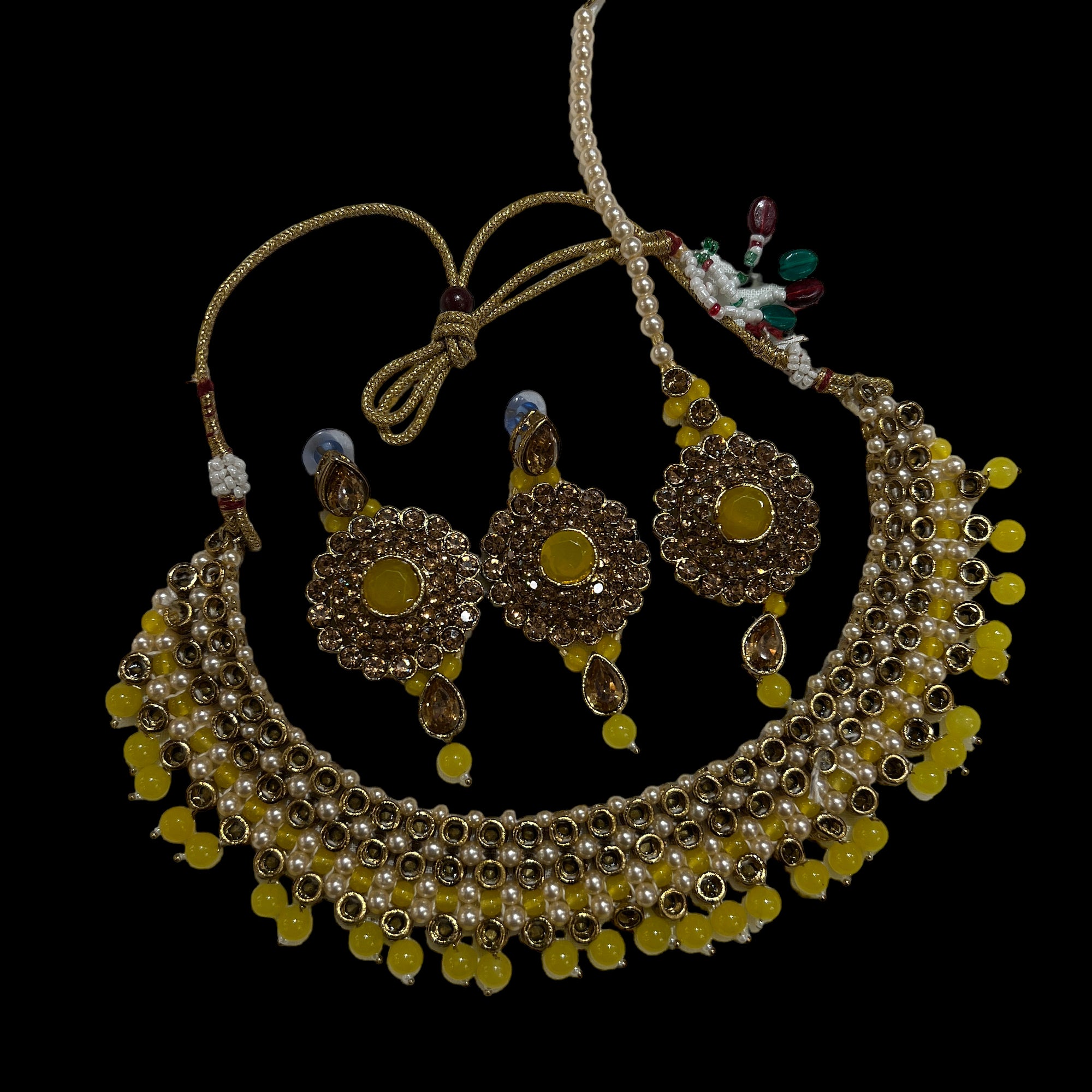 DT Flower Necklace Sets-11 Colors - Vintage India NYC