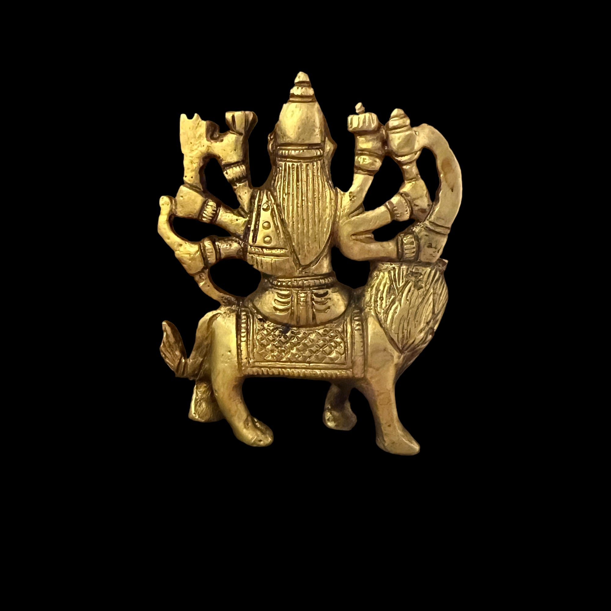 GM Brass Durga 190- 3 in - Vintage India NYC