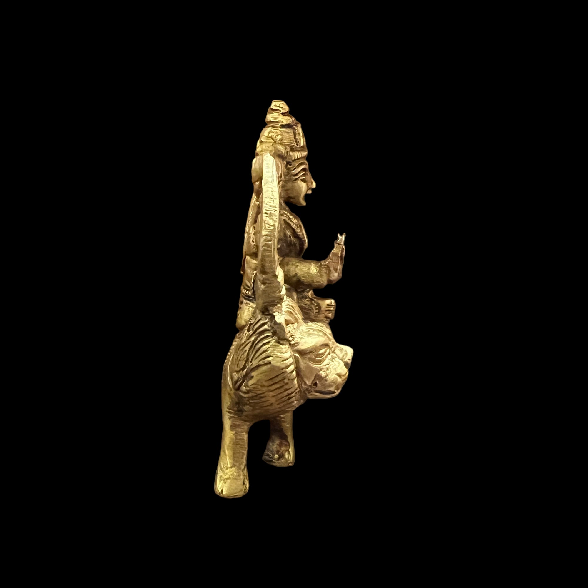 GM Brass Durga 190- 3 in - Vintage India NYC