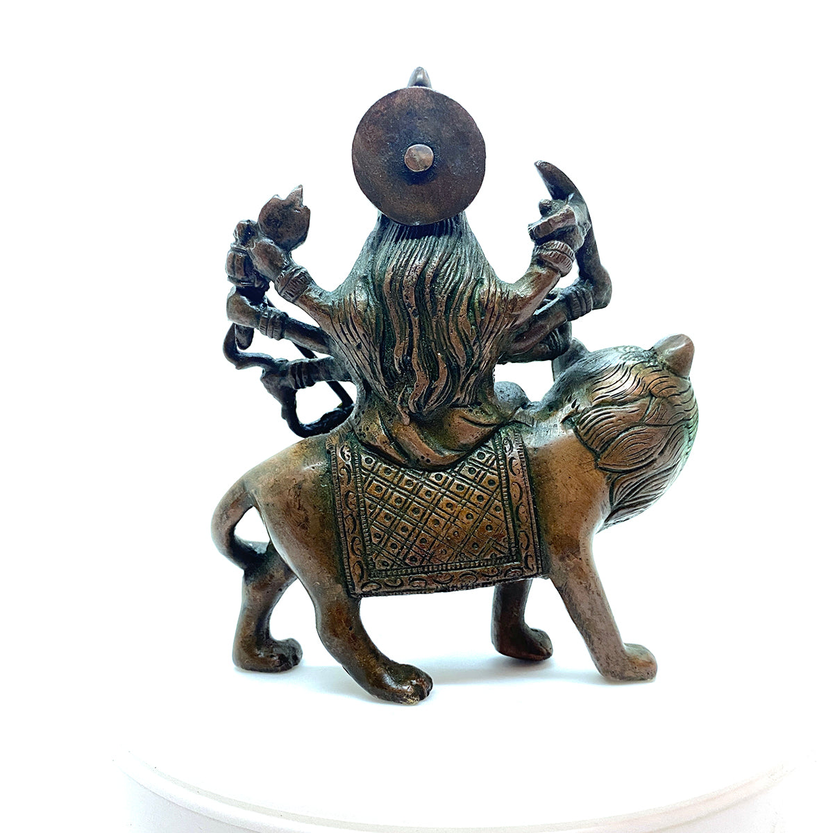 GM Brass Durga 5 x7 in - Vintage India NYC