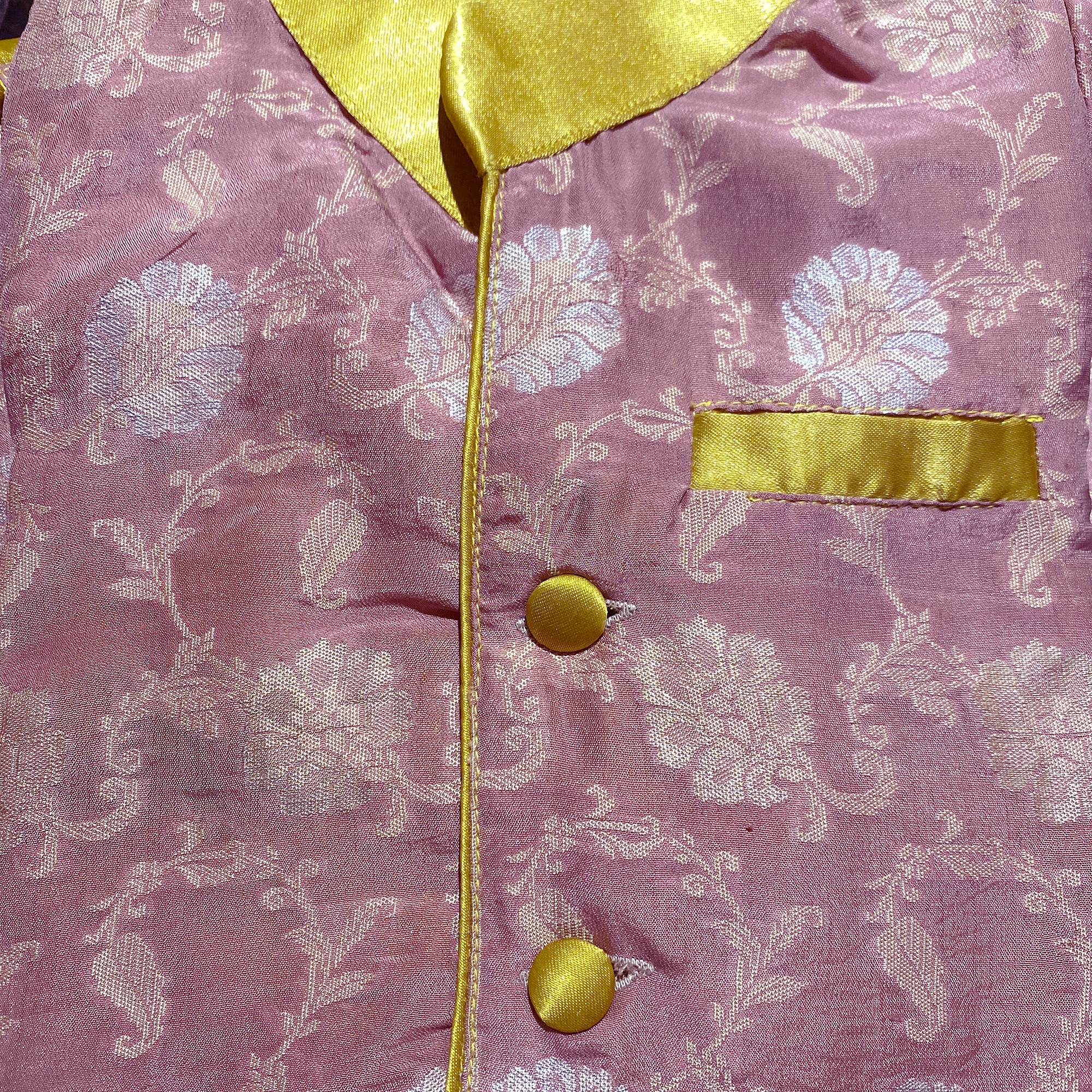 Boys Silk Brocade Sherwani Jackets-7 Colors - Vintage India NYC