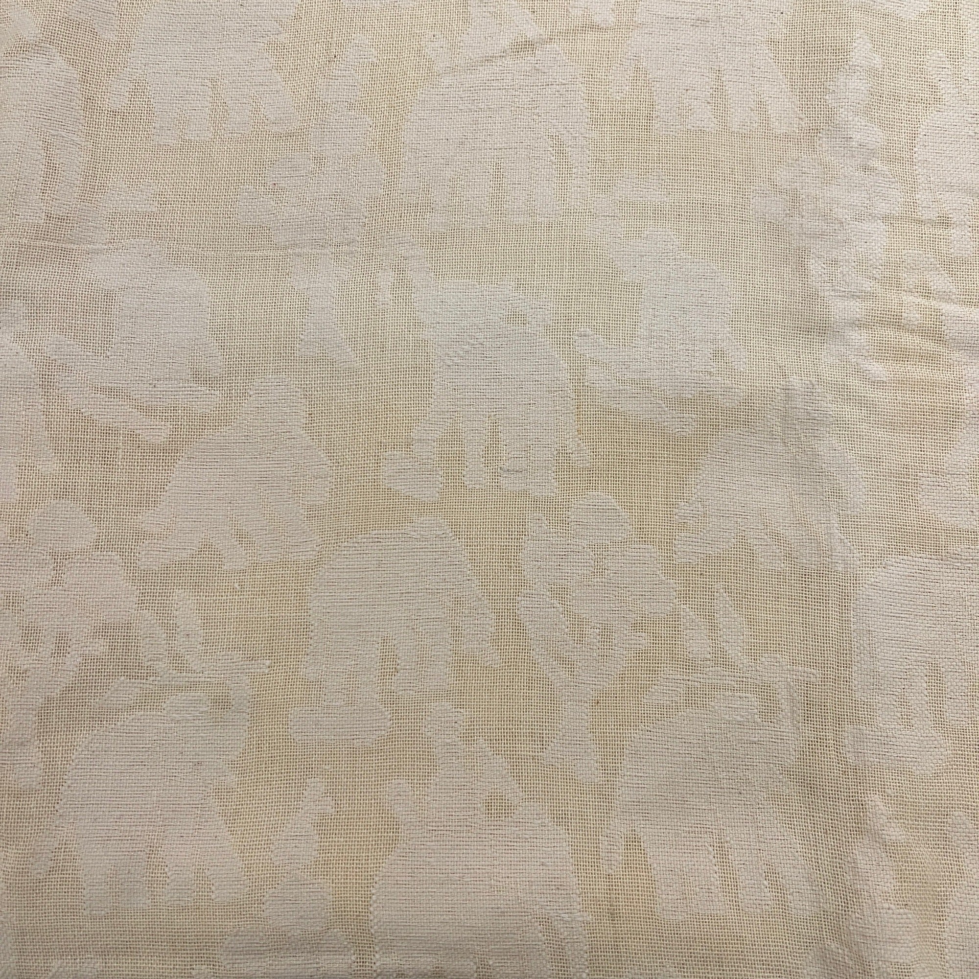 Cream on Cream Elephant Bed Cover - Vintage India NYC