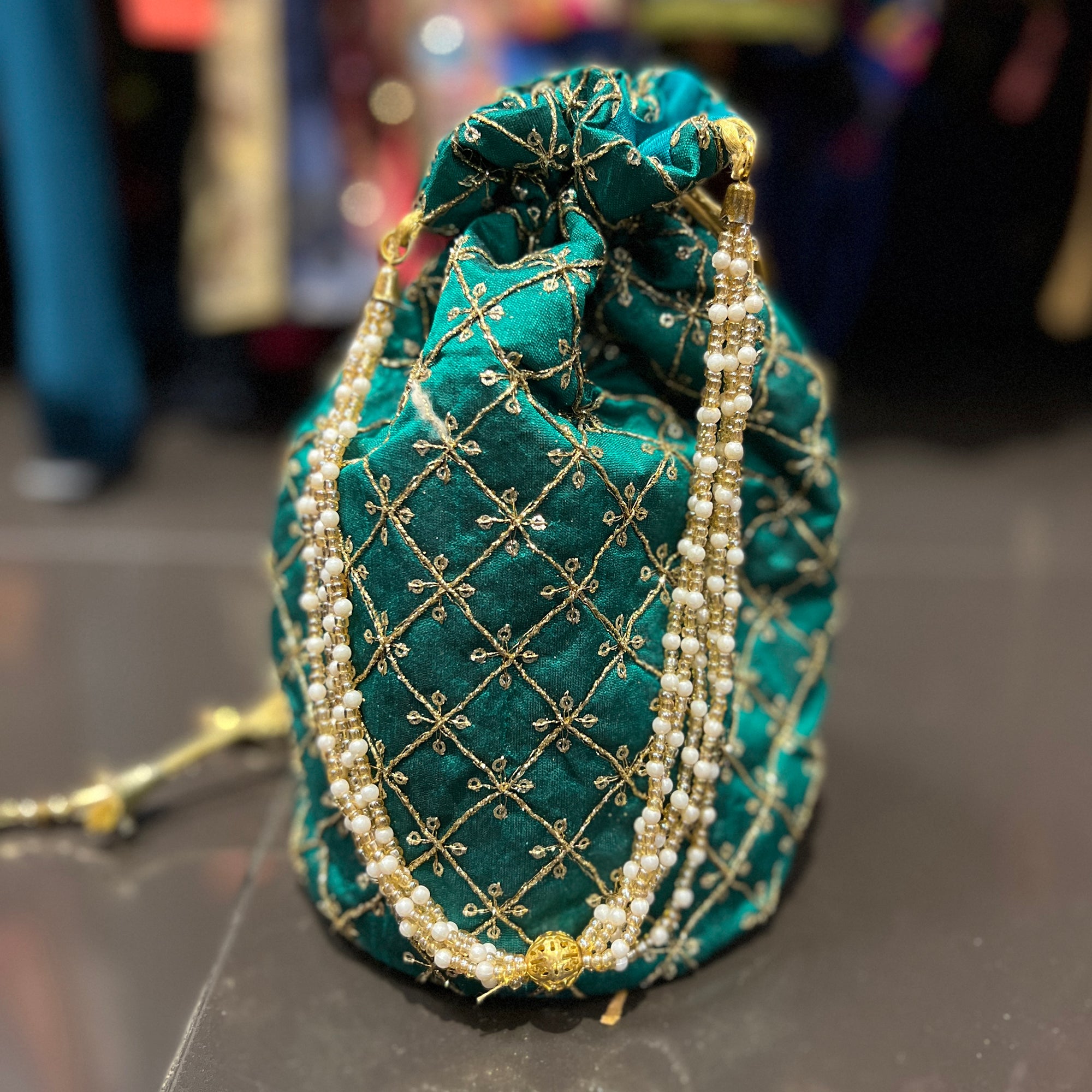 DT Diamond Potli Bags - Vintage India NYC