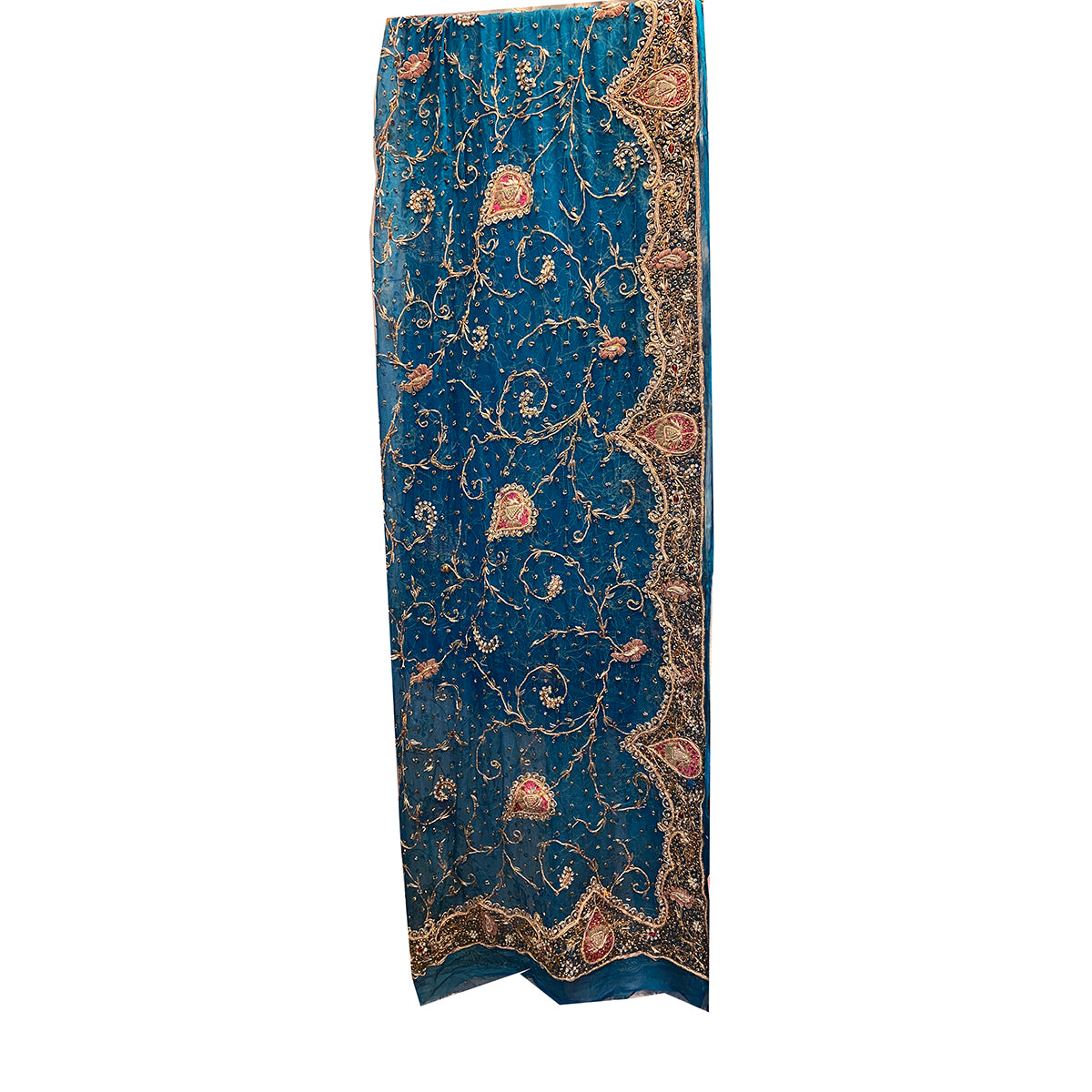 Vintage Heavy Work Dupatta Scarf 6921 - Vintage India NYC