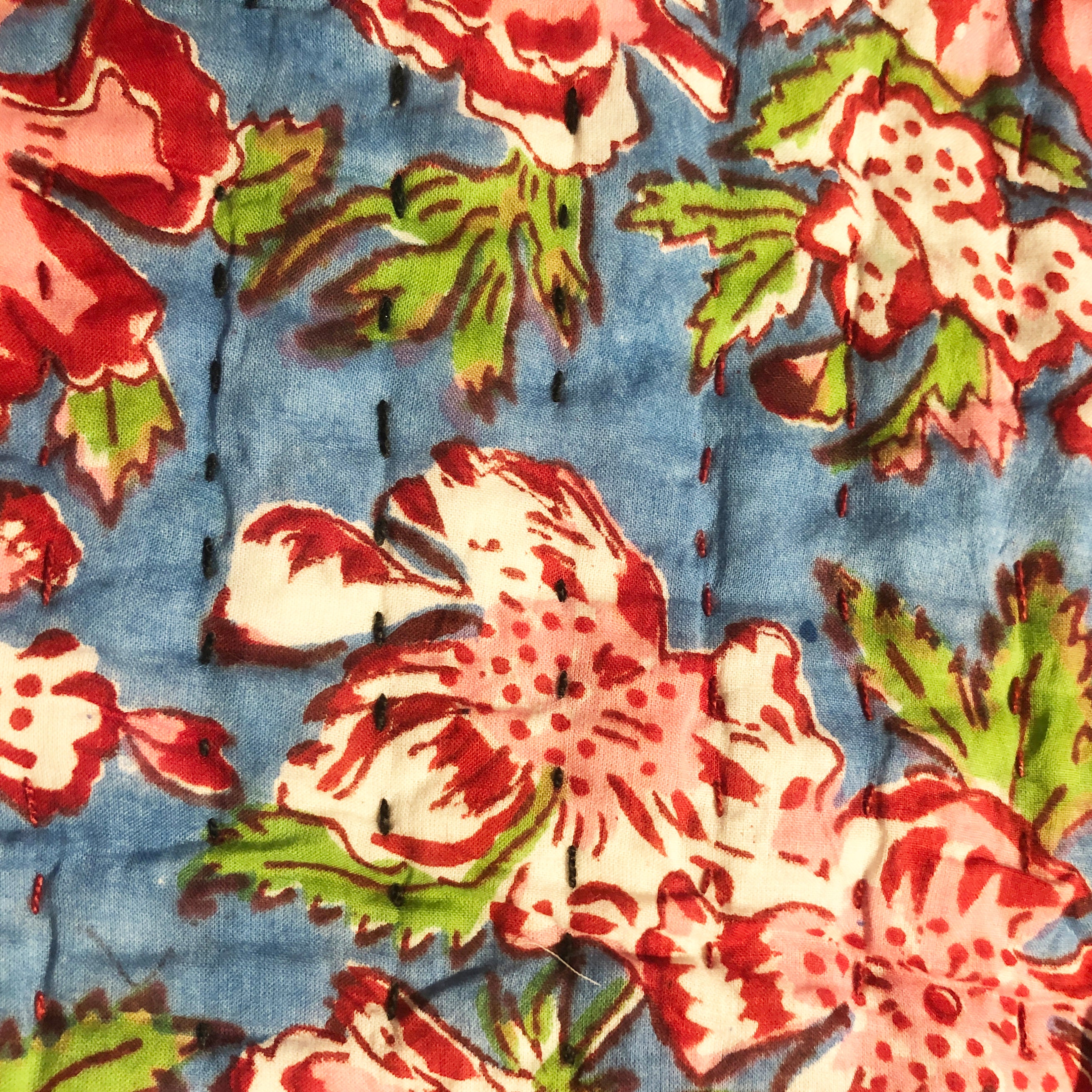 Blockprint Reversible Baby Blankets - Vintage India NYC
