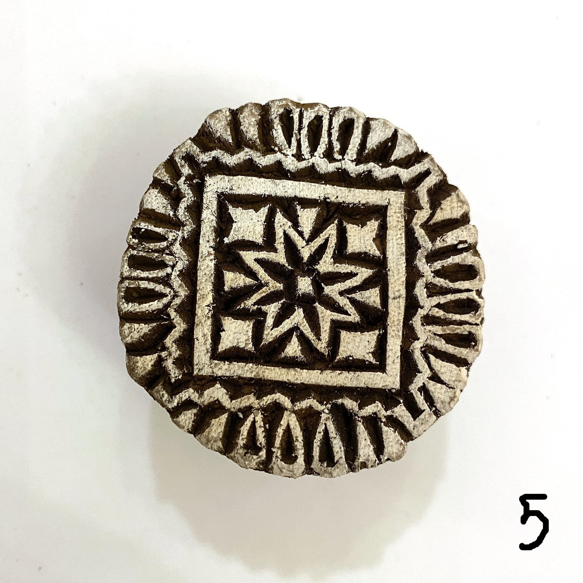 Flower Mandala Wood Blocks for Block Printing-15 styles - Vintage India NYC