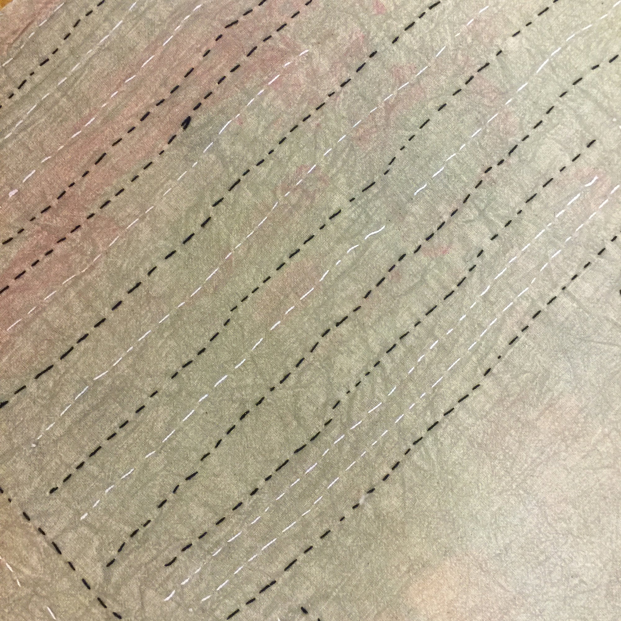 Checkered Patchwork Kantha Quilt-6 colors - Vintage India NYC