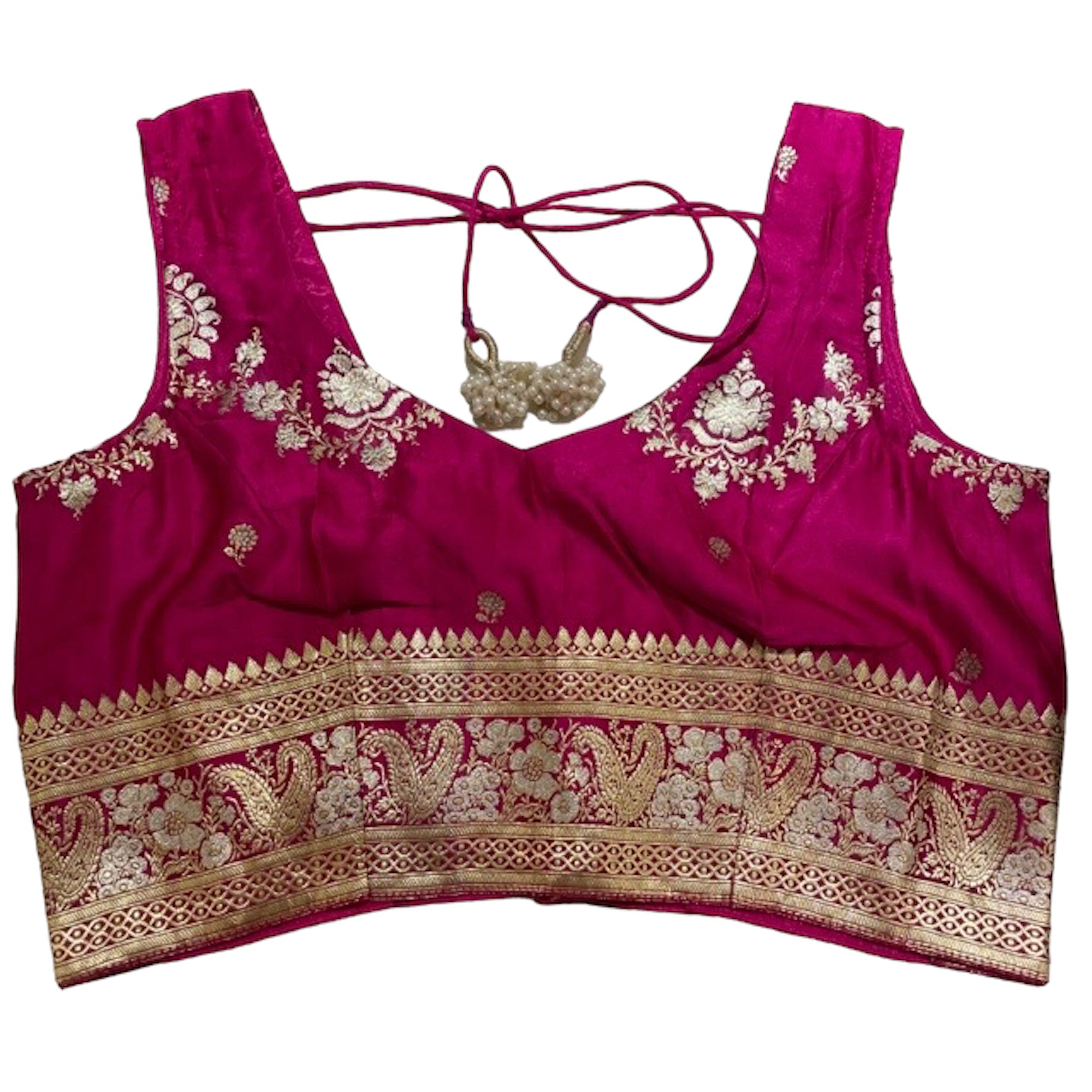 Brocade Saree Blouses-Size 36 - Vintage India NYC