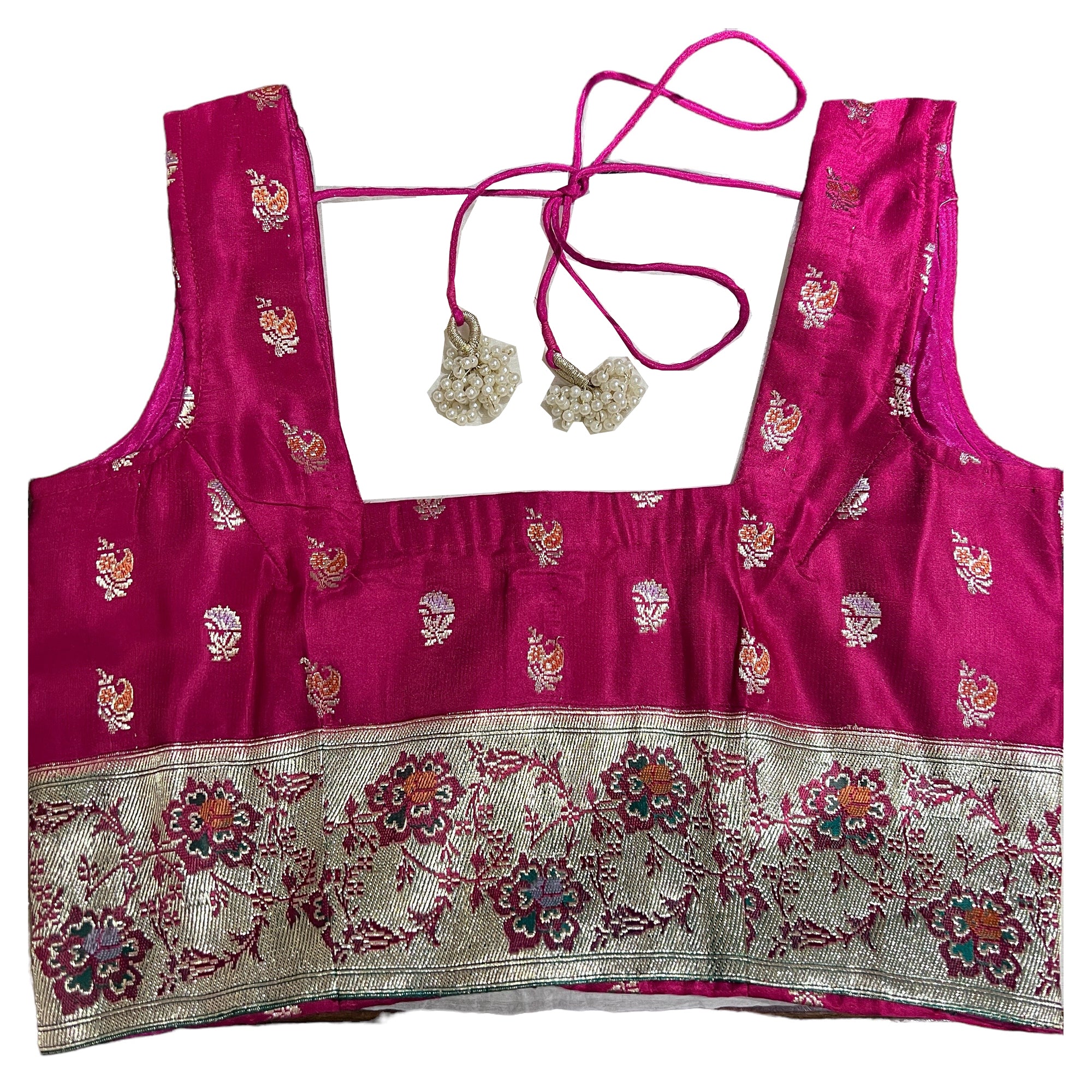 Brocade Saree Blouses-Size 32 - Vintage India NYC