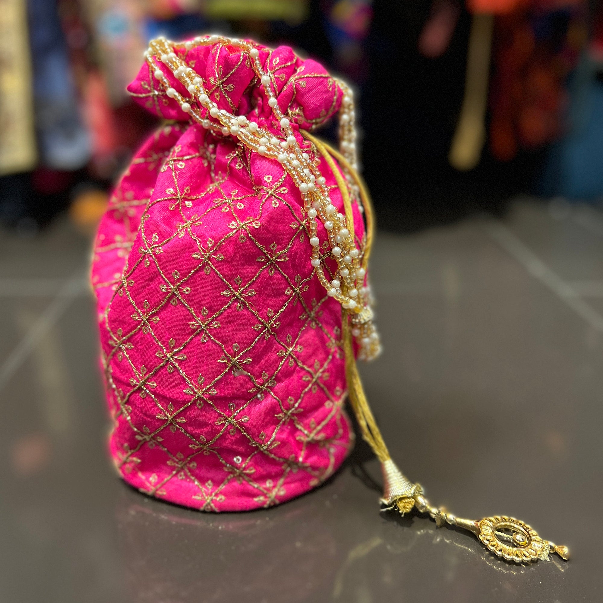 DT Diamond Potli Bags - Vintage India NYC