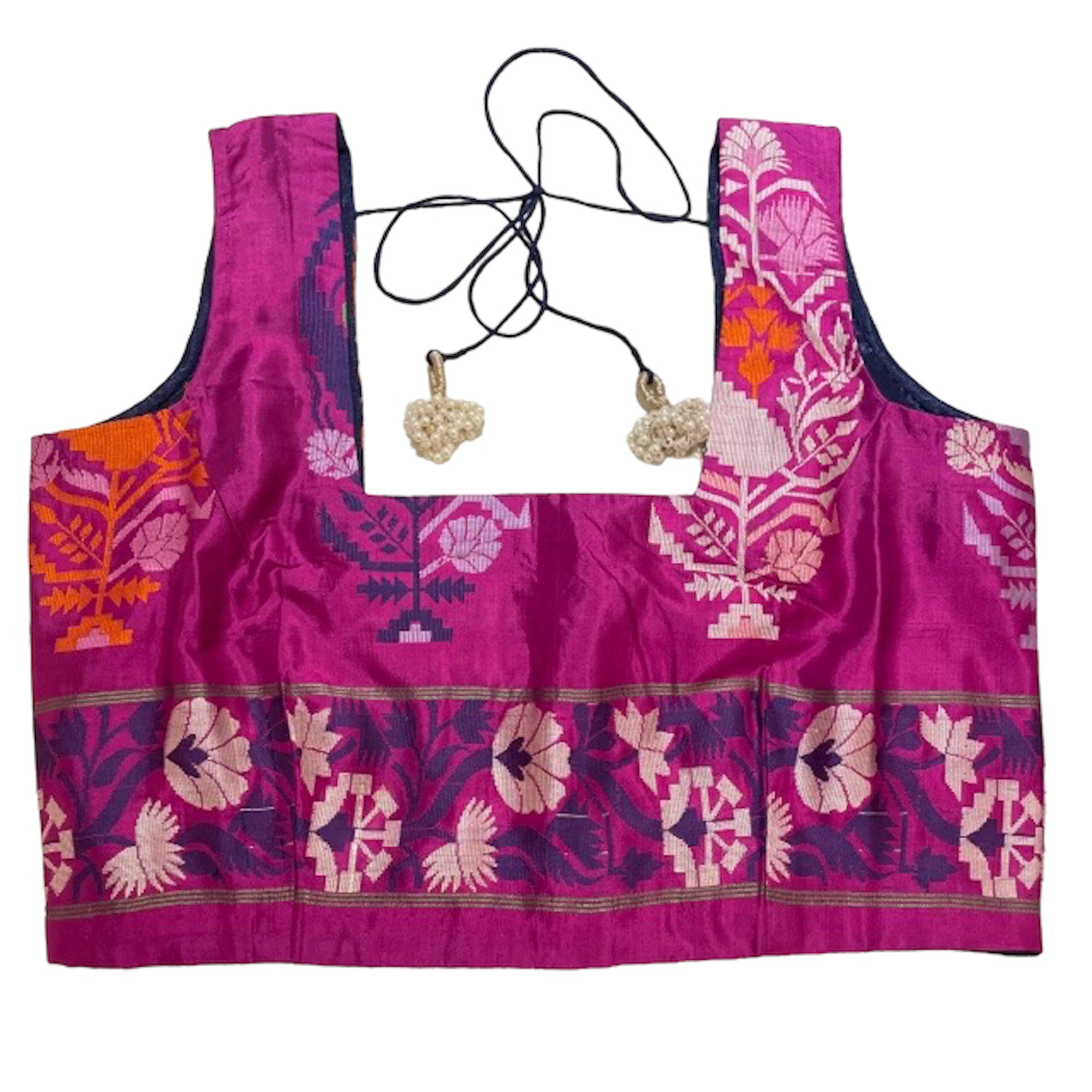 Brocade Saree Blouses-Size 36 - Vintage India NYC